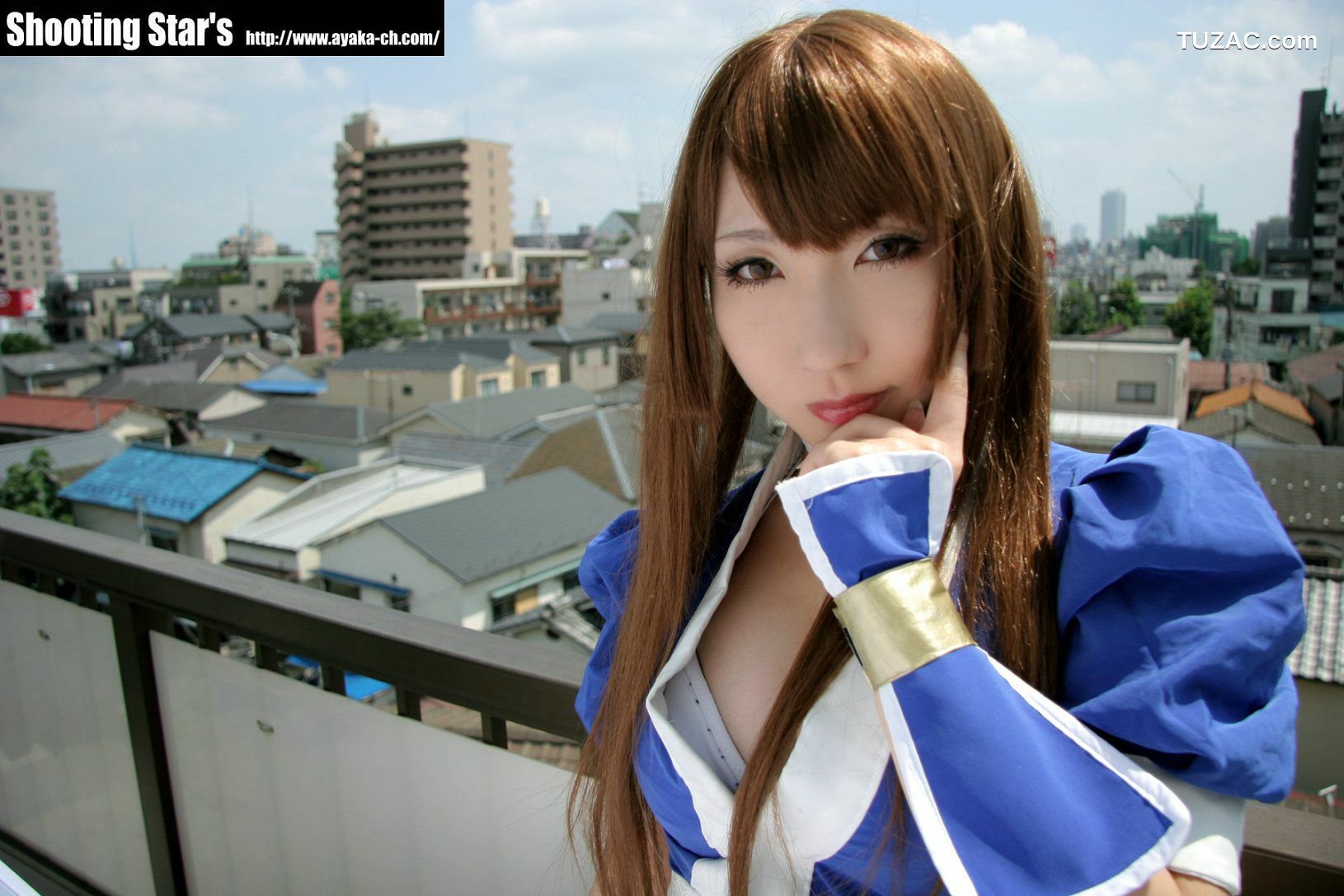 日本CosPlay_サク (绫香 Saku Ayaka) 《Dead Or Alive》-霞-Kasumi 蓝色 写真集