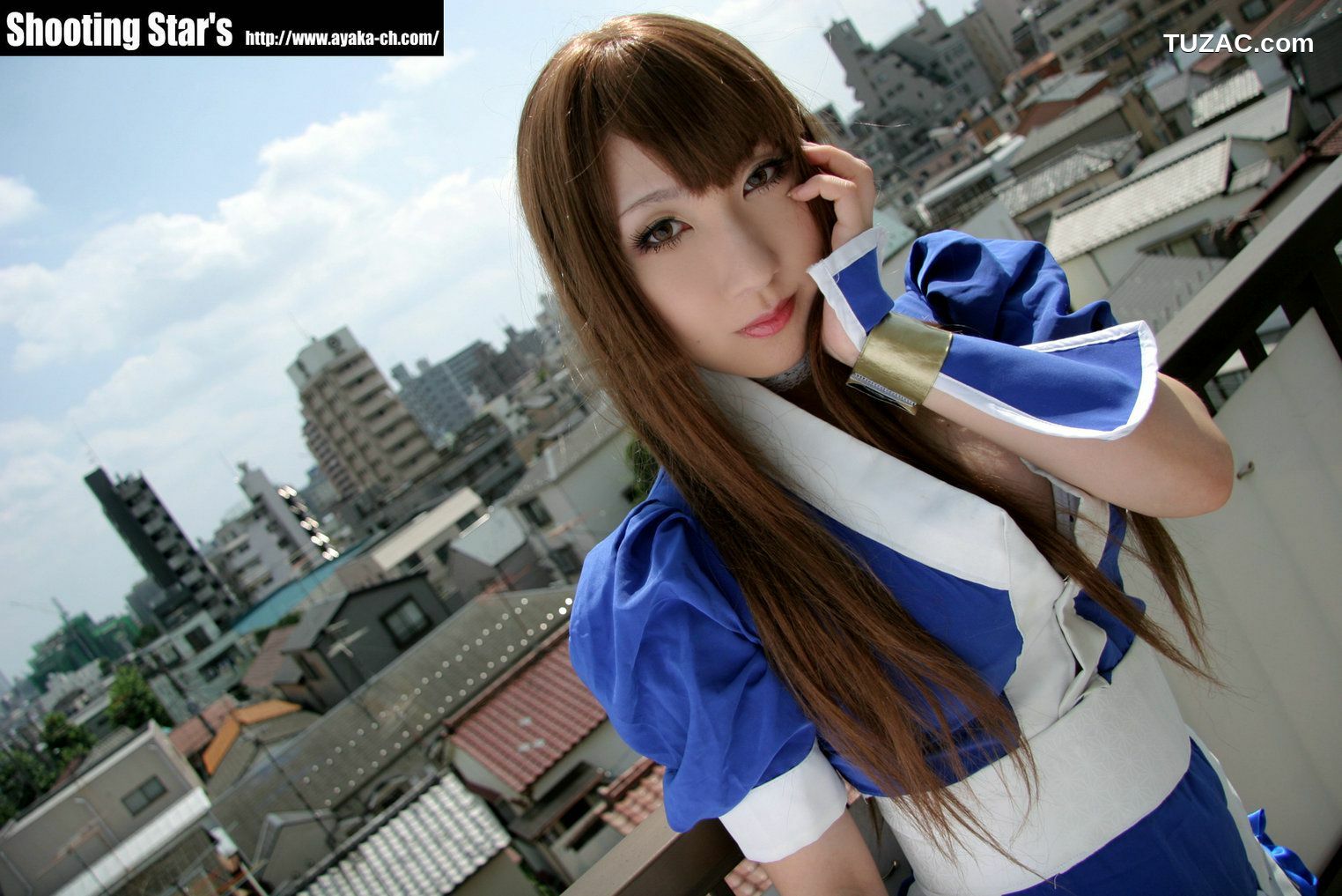 日本CosPlay_サク (绫香 Saku Ayaka) 《Dead Or Alive》-霞-Kasumi 蓝色 写真集