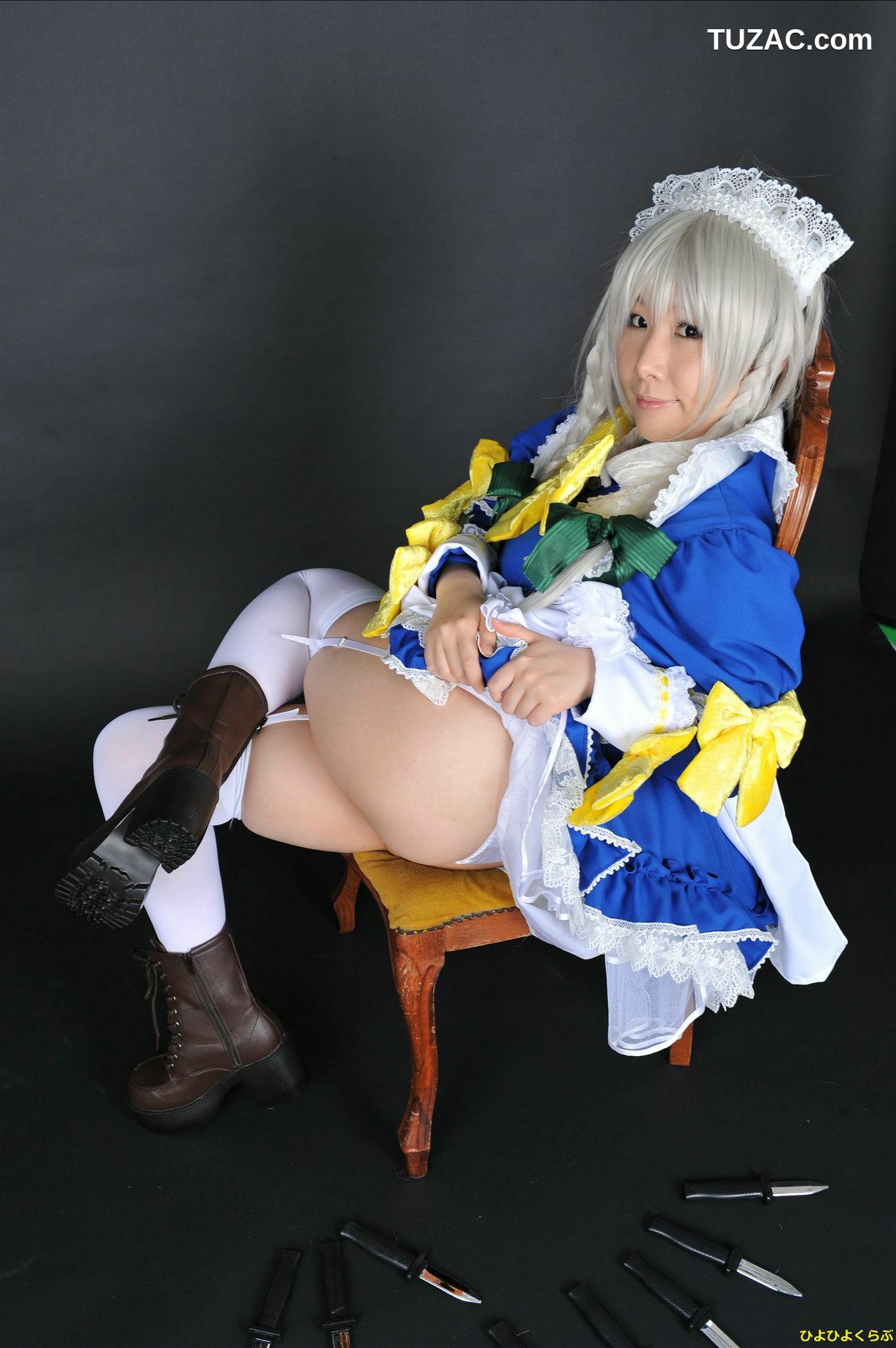日本CosPlay_丹雫ひよ (Nishizuku Hiyo) 《東方Project》十六夜咲夜 写真集[100P]