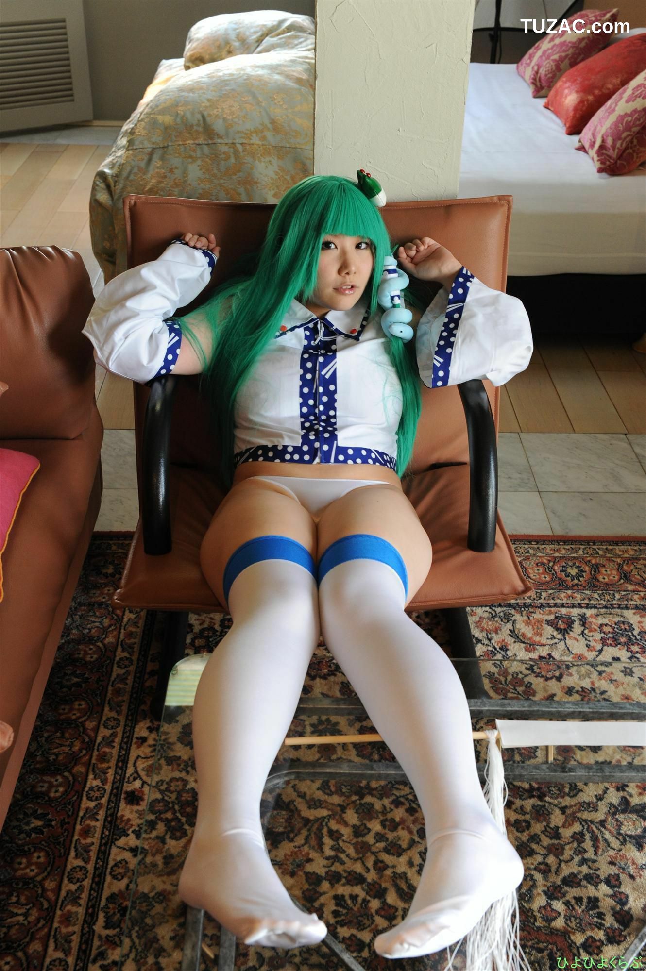 日本CosPlay_丹雫ひよ 《Touhou Project》Kochiya Sanae 早苗ちゃん  写真集[100P]