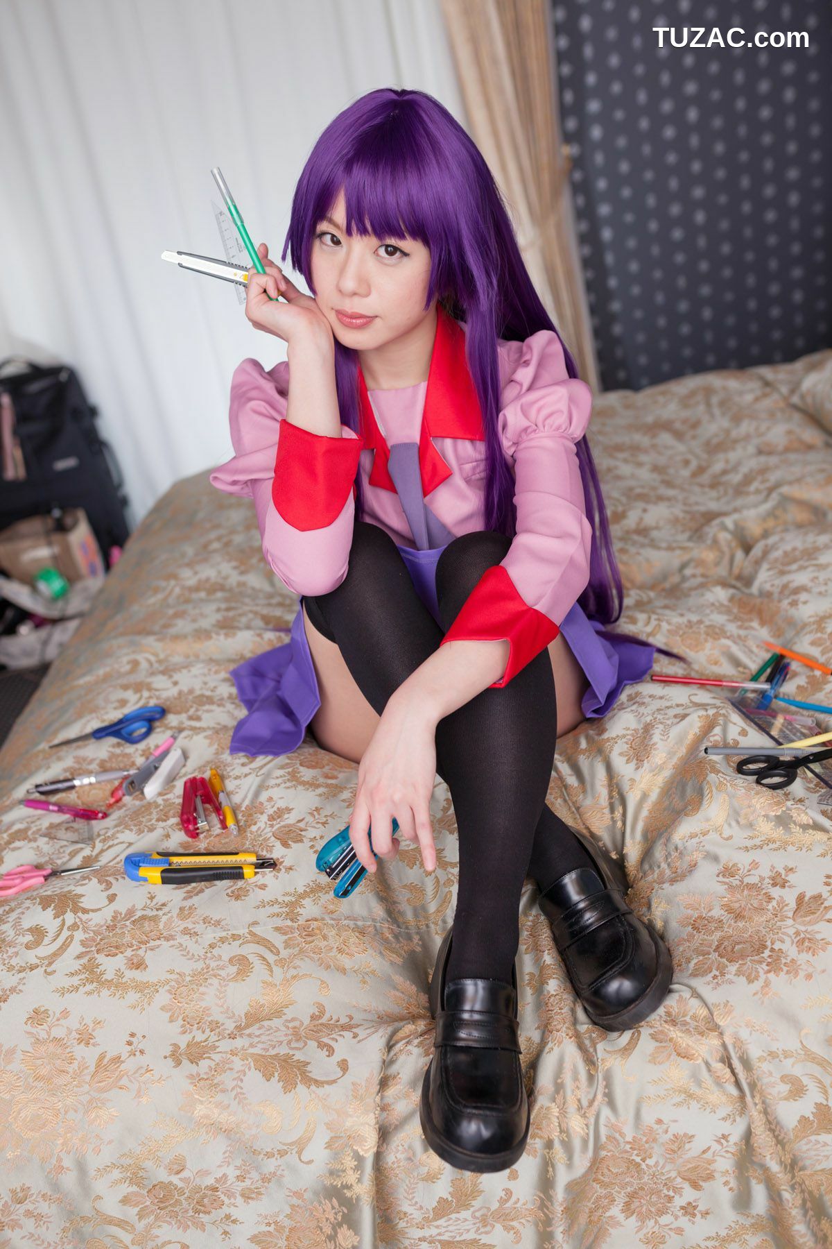 日本CosPlay_相沢恋 (相泽恋) 《Bakemonogatari(化物語)》Senjougahara Hitagi 写真集[98P]