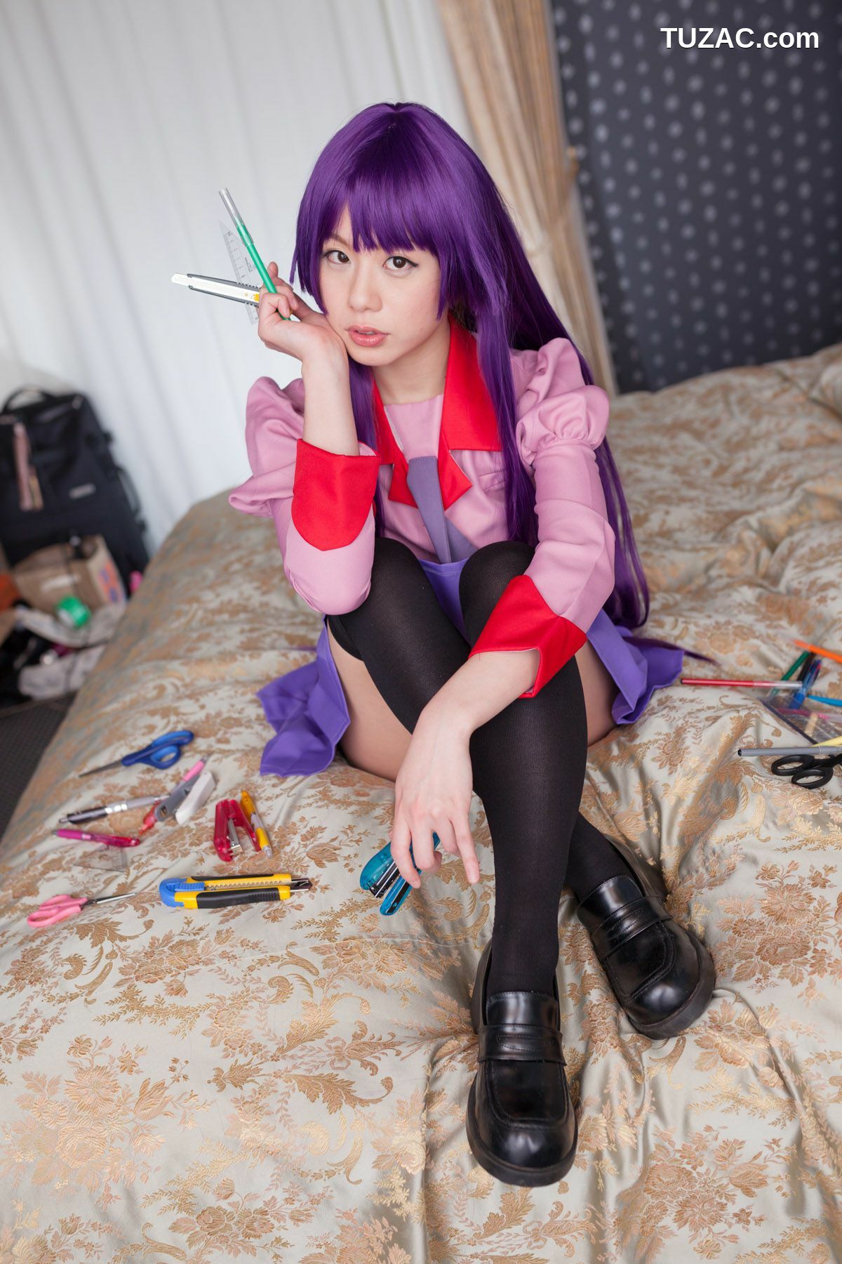 日本CosPlay_相沢恋 (相泽恋) 《Bakemonogatari(化物語)》Senjougahara Hitagi 写真集[98P]