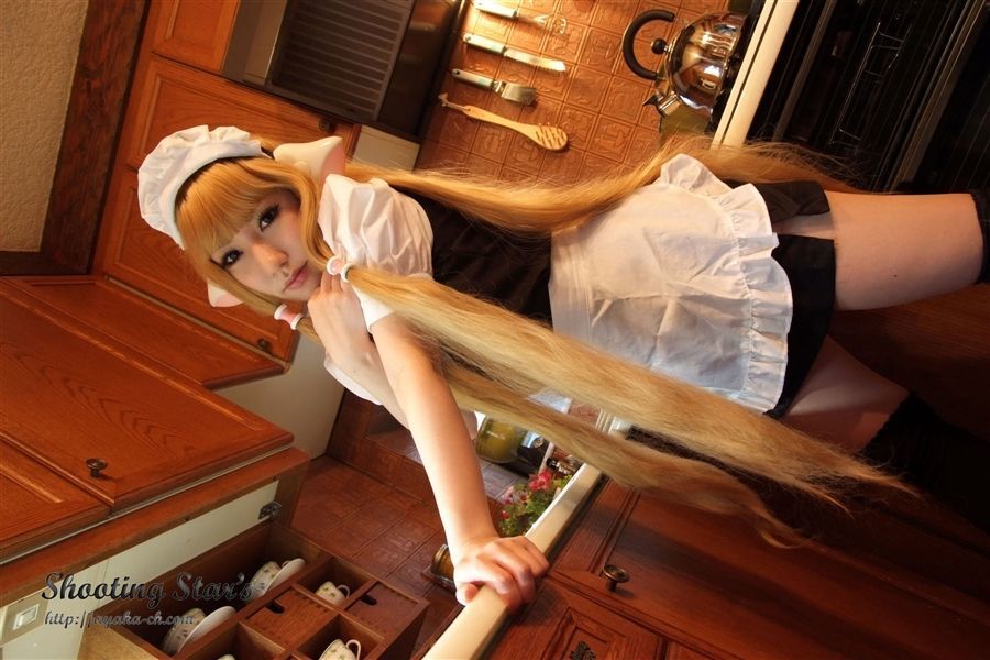 日本CosPlay_绫香 (Saku サク) 《Chobits》Chii+Freya 写真集[47P]