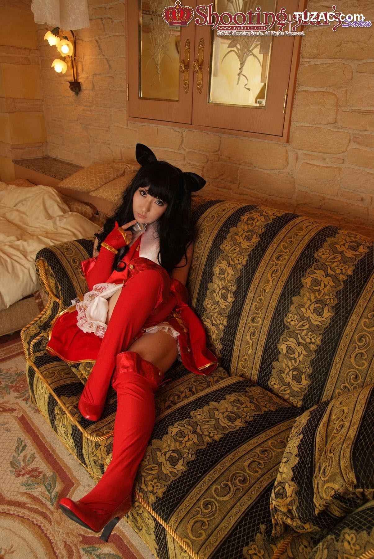 日本CosPlay_绫香 (Saku サク) 《Fate stay night》Toosaka Rin 遠坂凛 写真集[100P]