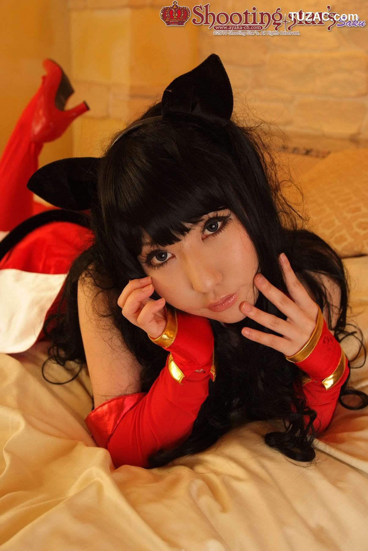 日本CosPlay_绫香 (Saku サク) 《Fate stay night》Toosaka Rin 遠坂凛 写真集[100P]