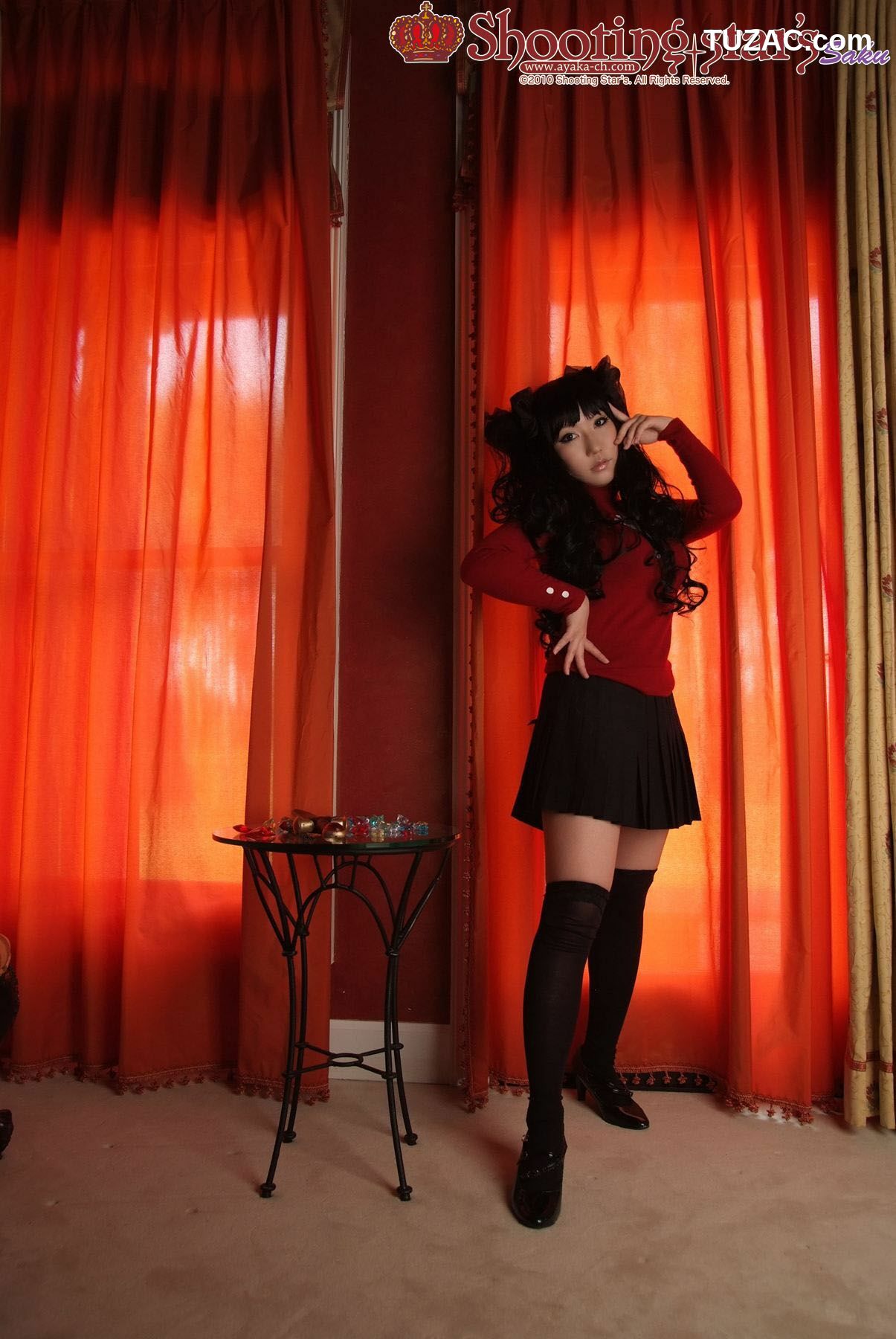 日本CosPlay_绫香 (Saku サク) 《Fate stay night》Toosaka Rin 遠坂凛 写真集[100P]