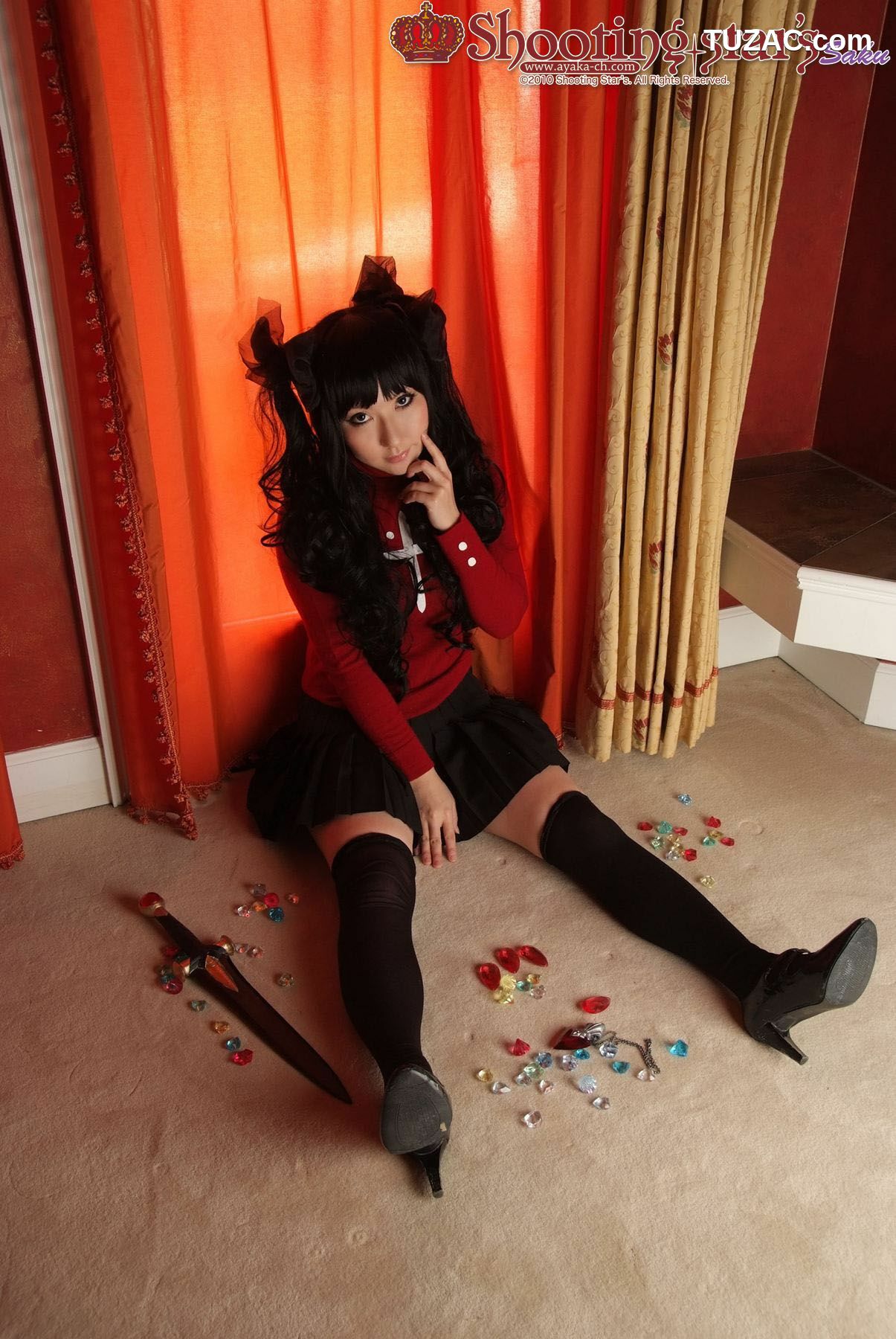 日本CosPlay_绫香 (Saku サク) 《Fate stay night》Toosaka Rin 遠坂凛 写真集[100P]