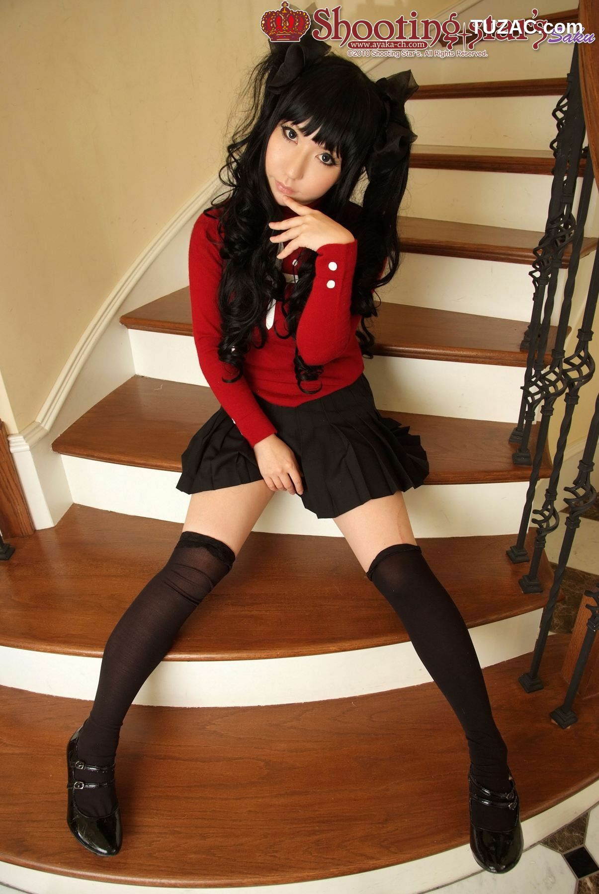 日本CosPlay_绫香 (Saku サク) 《Fate stay night》Toosaka Rin 遠坂凛 写真集[100P]