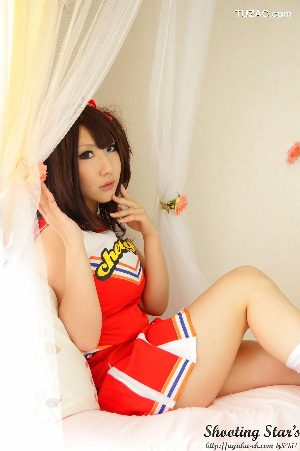 日本CosPlay_绫香 (サク Saku Ayaka)  Waitress+Cheerleader [Sakuyabime] 写真集[62P]