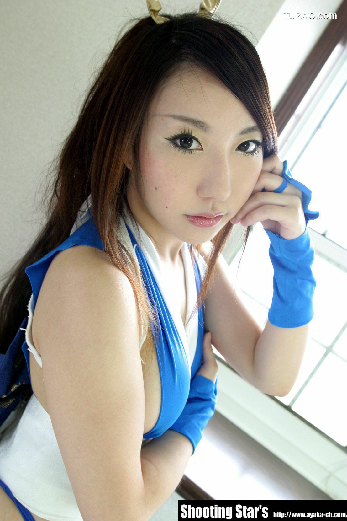 日本CosPlay_绫香 (サク Saku Ayaka) 《Garou Densetsu》Shiranui Mai 蓝色服饰 写真集[68P]