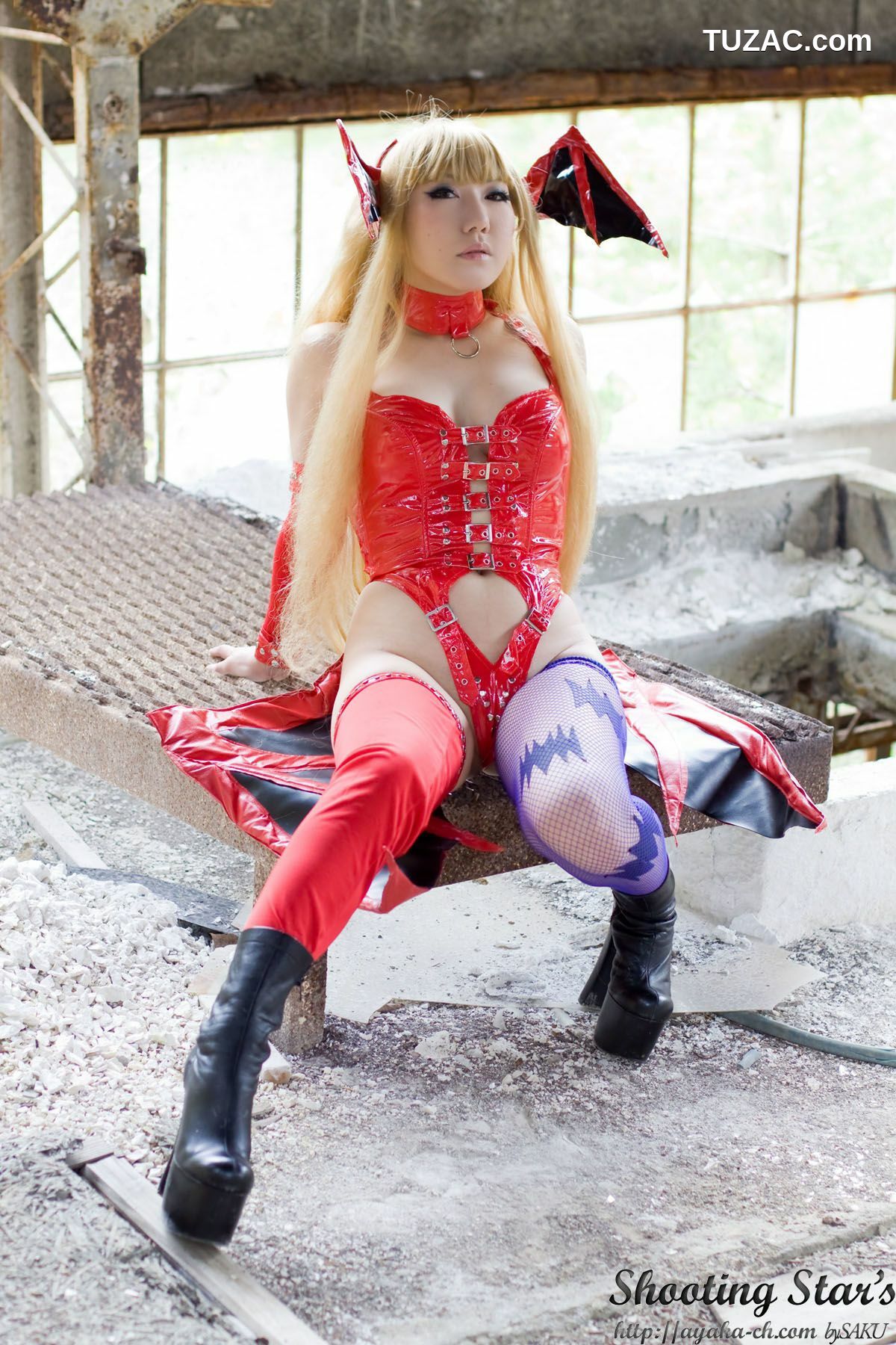 日本CosPlay_绫香 (サク Saku Ayaka) 《Vampire》Morrigan Aensland 写真集[115P]