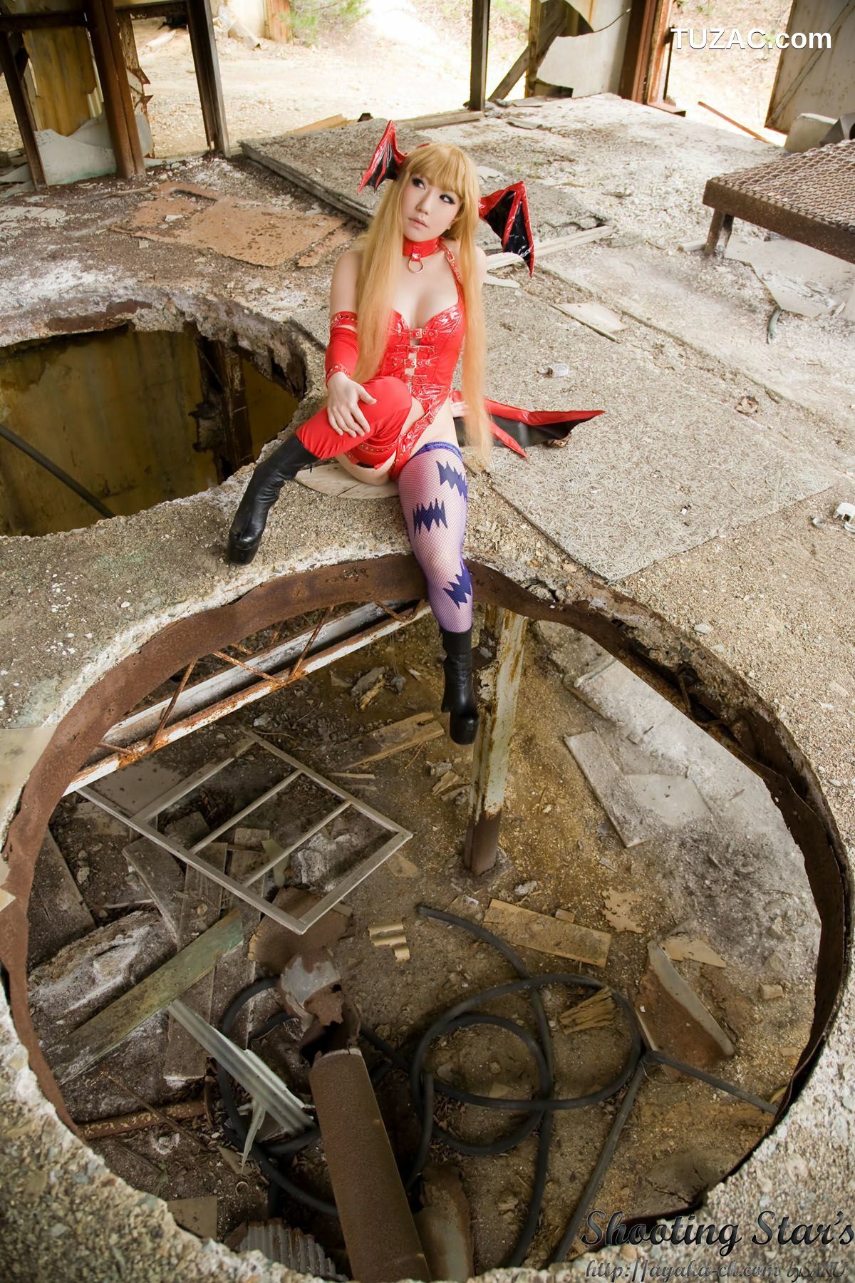 日本CosPlay_绫香 (サク Saku Ayaka) 《Vampire》Morrigan Aensland 写真集[115P]