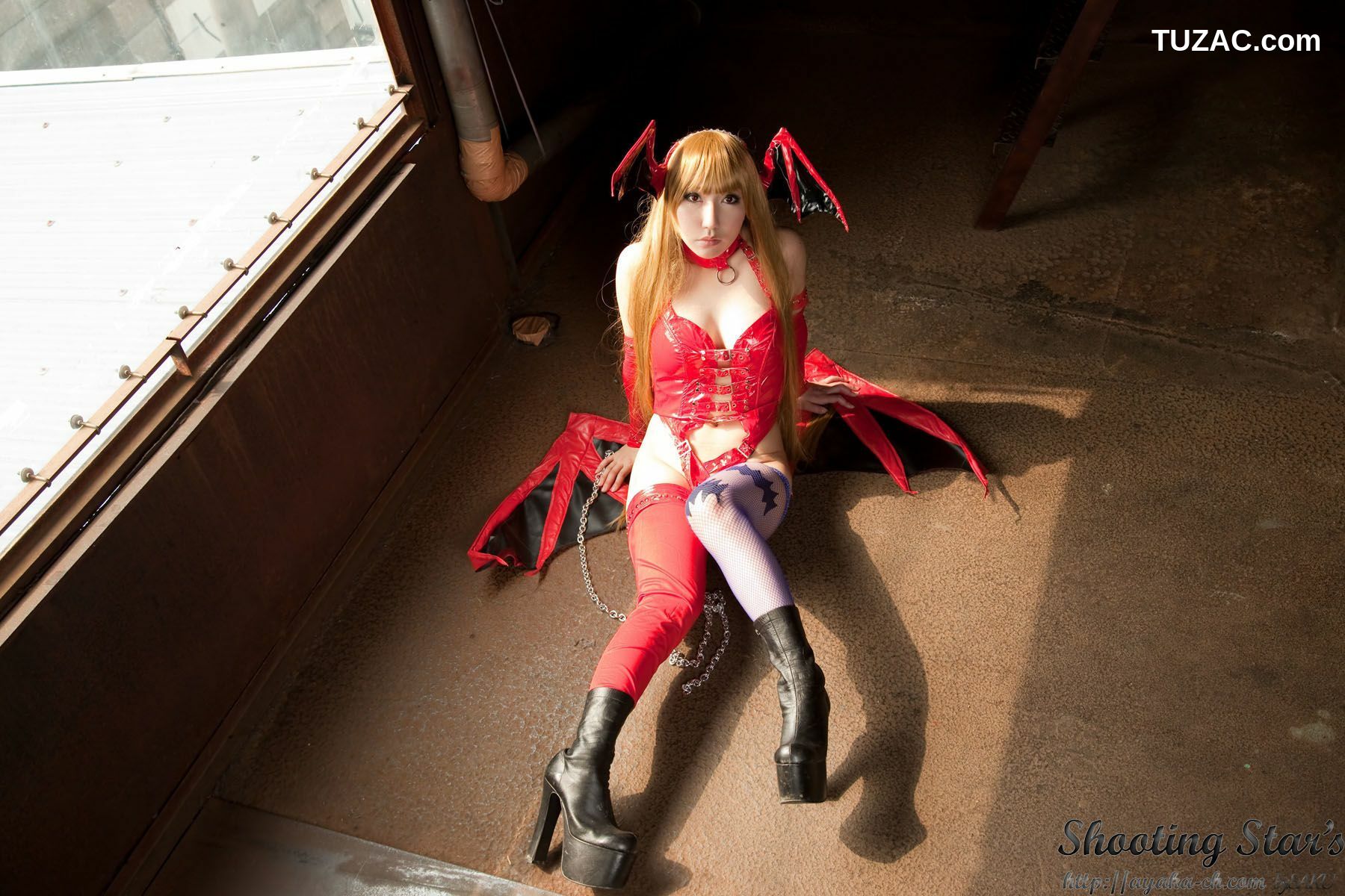 日本CosPlay_绫香 (サク Saku Ayaka) 《Vampire》Morrigan Aensland 写真集[115P]