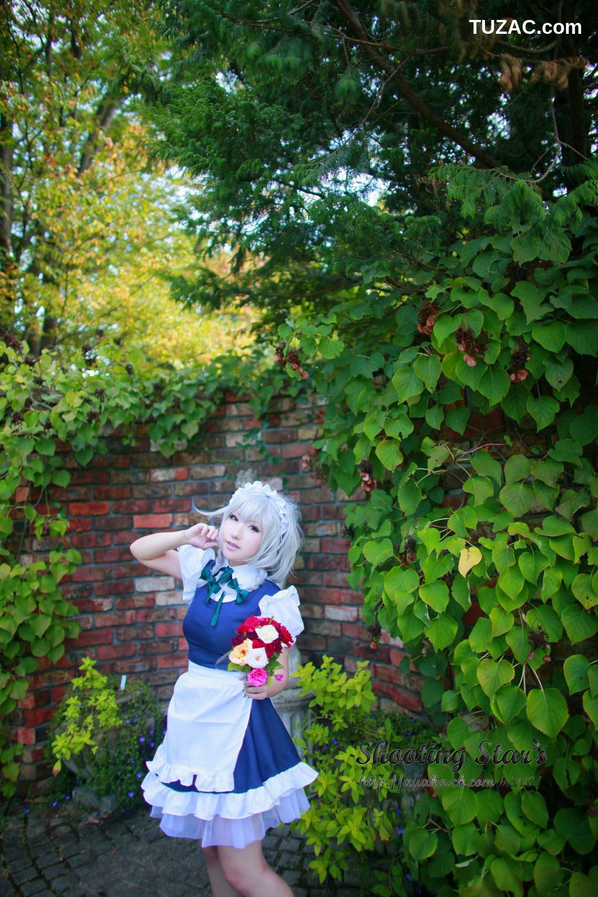 日本CosPlay_绫香サク (サク綾香 Saku Ayaka)《東方Project》Izayoi Sakuya + Patchouli Knowledge 写真集[120P]