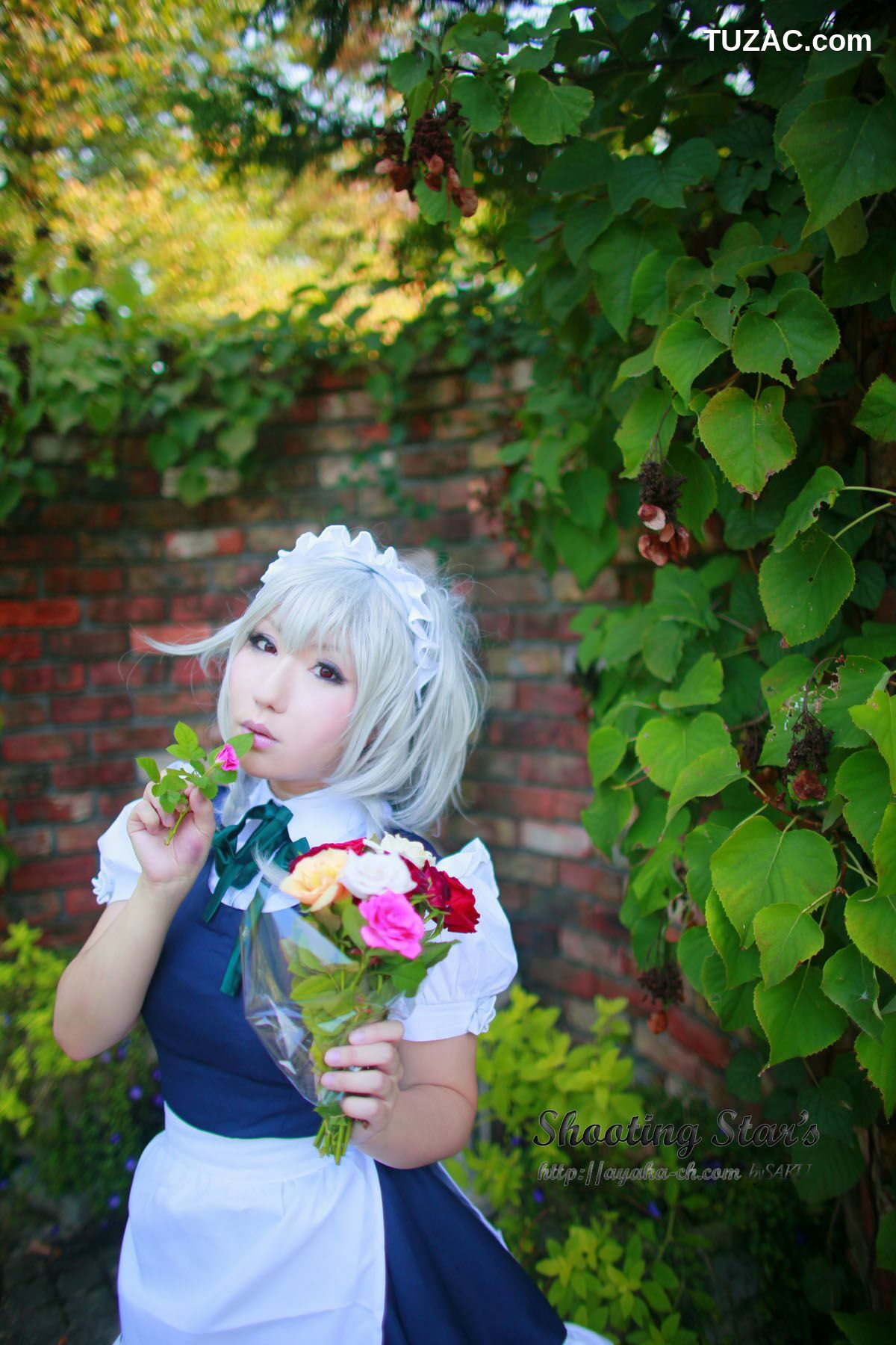 日本CosPlay_绫香サク (サク綾香 Saku Ayaka)《東方Project》Izayoi Sakuya + Patchouli Knowledge 写真集[120P]