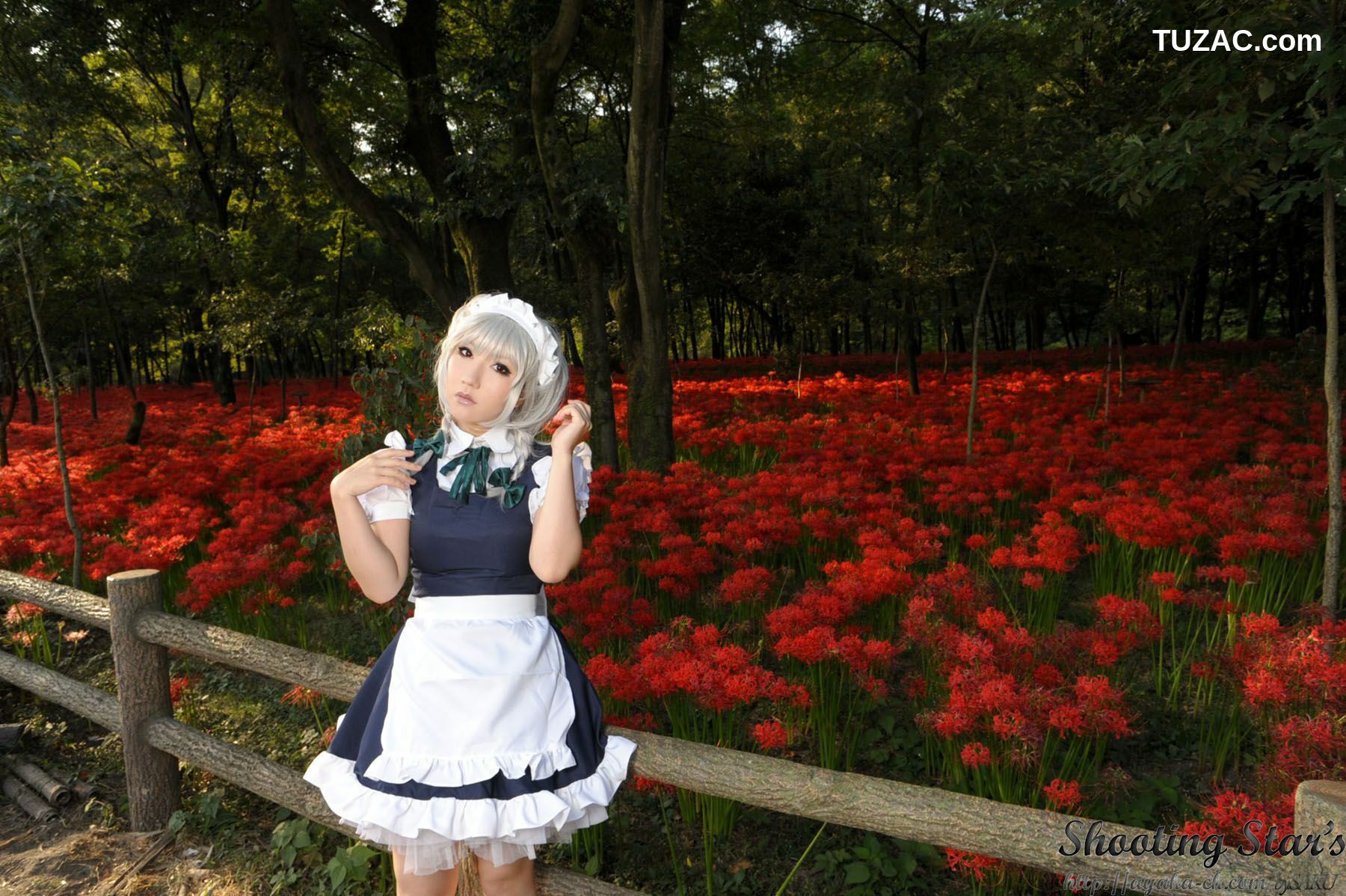 日本CosPlay_绫香サク (サク綾香 Saku Ayaka)《東方Project》Izayoi Sakuya + Patchouli Knowledge 写真集[120P]