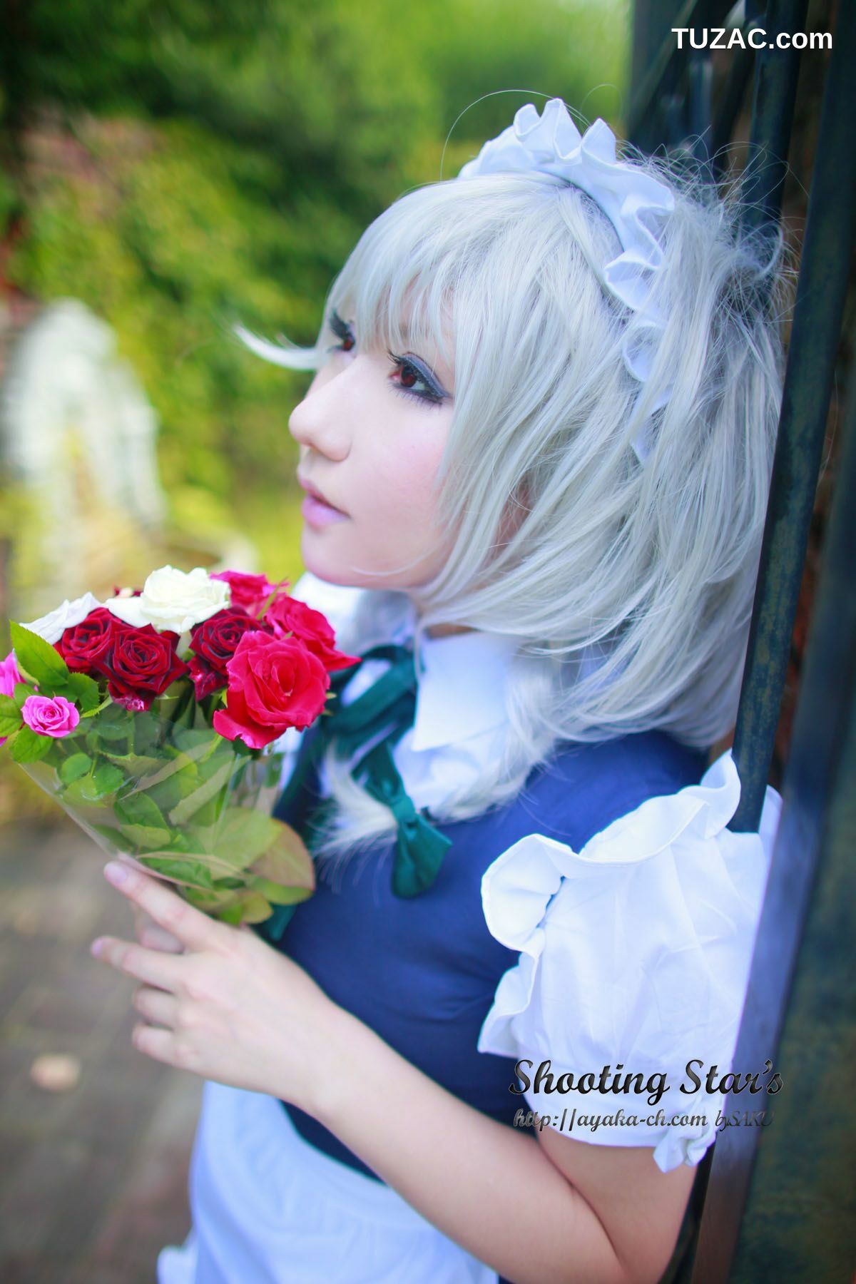 日本CosPlay_绫香サク (サク綾香 Saku Ayaka)《東方Project》Izayoi Sakuya + Patchouli Knowledge 写真集[120P]