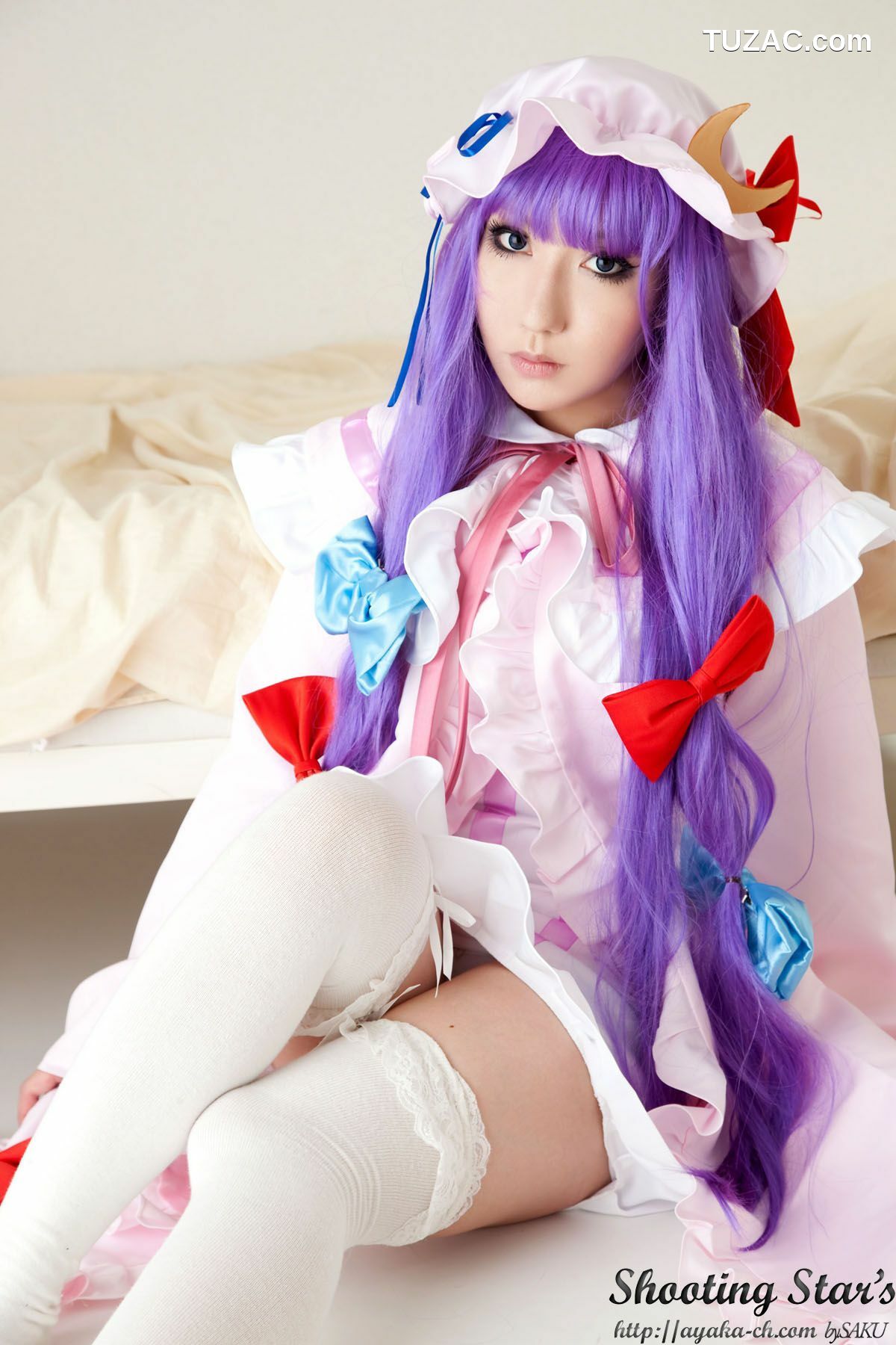 日本CosPlay_绫香サク (サク綾香 Saku Ayaka)《東方Project》Izayoi Sakuya + Patchouli Knowledge 写真集[120P]
