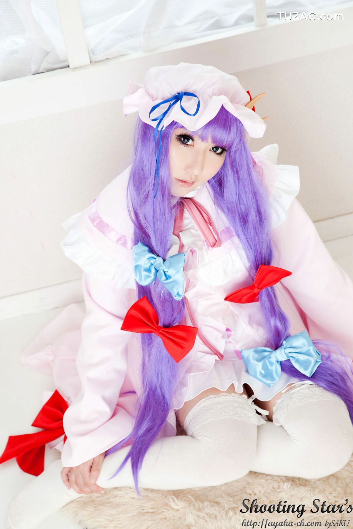 日本CosPlay_绫香サク (サク綾香 Saku Ayaka)《東方Project》Izayoi Sakuya + Patchouli Knowledge 写真集[120P]