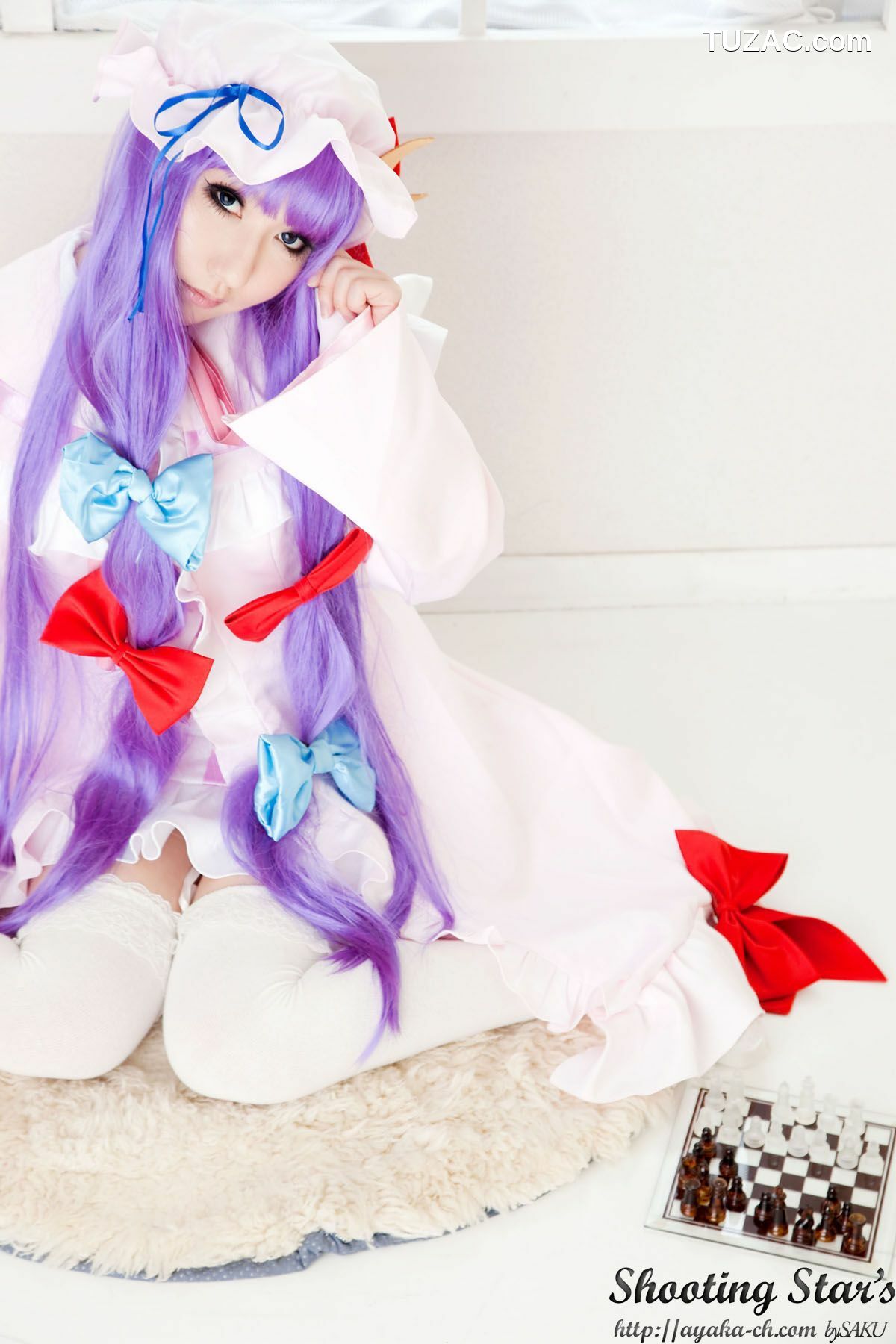 日本CosPlay_绫香サク (サク綾香 Saku Ayaka)《東方Project》Izayoi Sakuya + Patchouli Knowledge 写真集[120P]