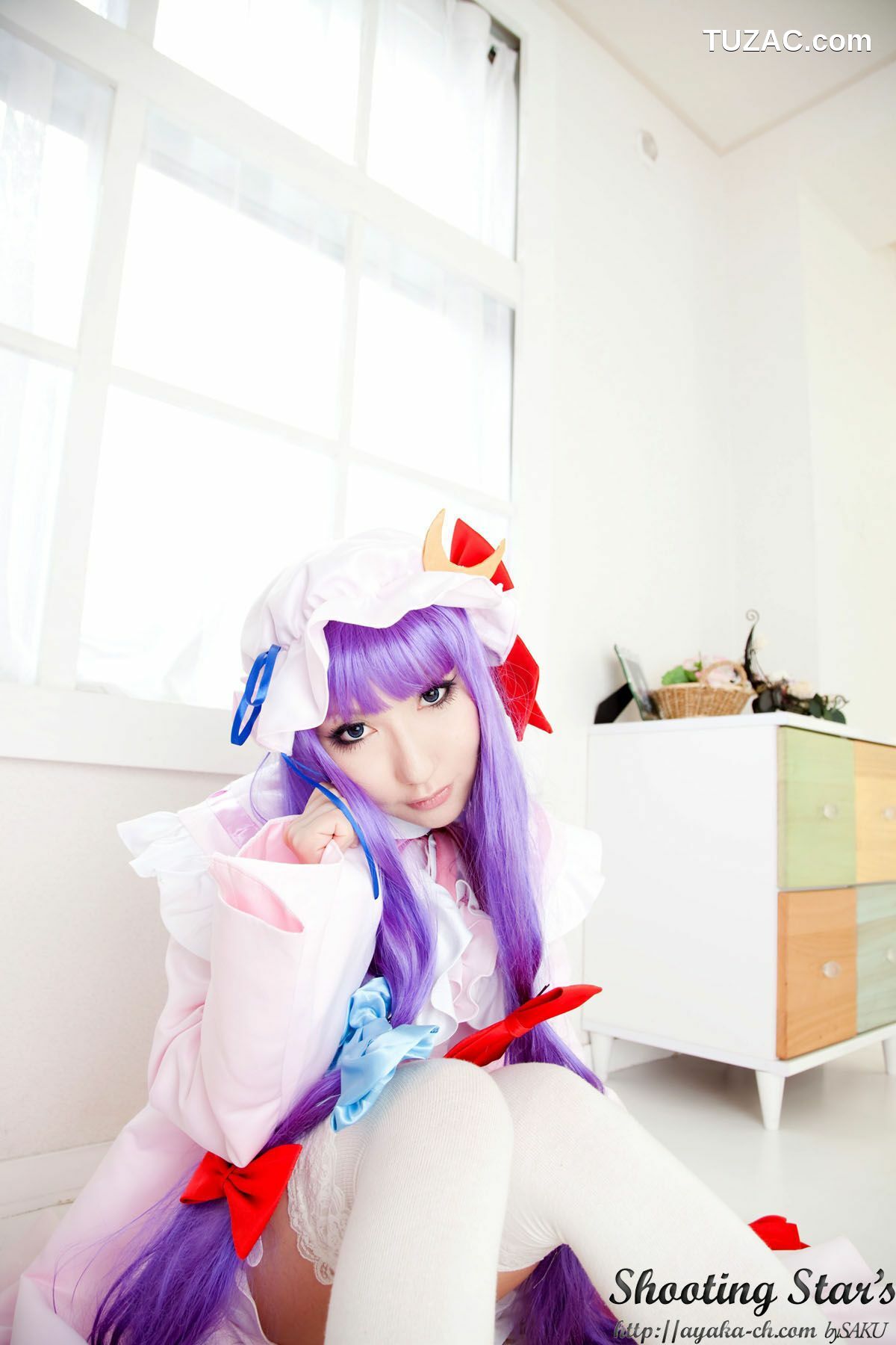 日本CosPlay_绫香サク (サク綾香 Saku Ayaka)《東方Project》Izayoi Sakuya + Patchouli Knowledge 写真集[120P]