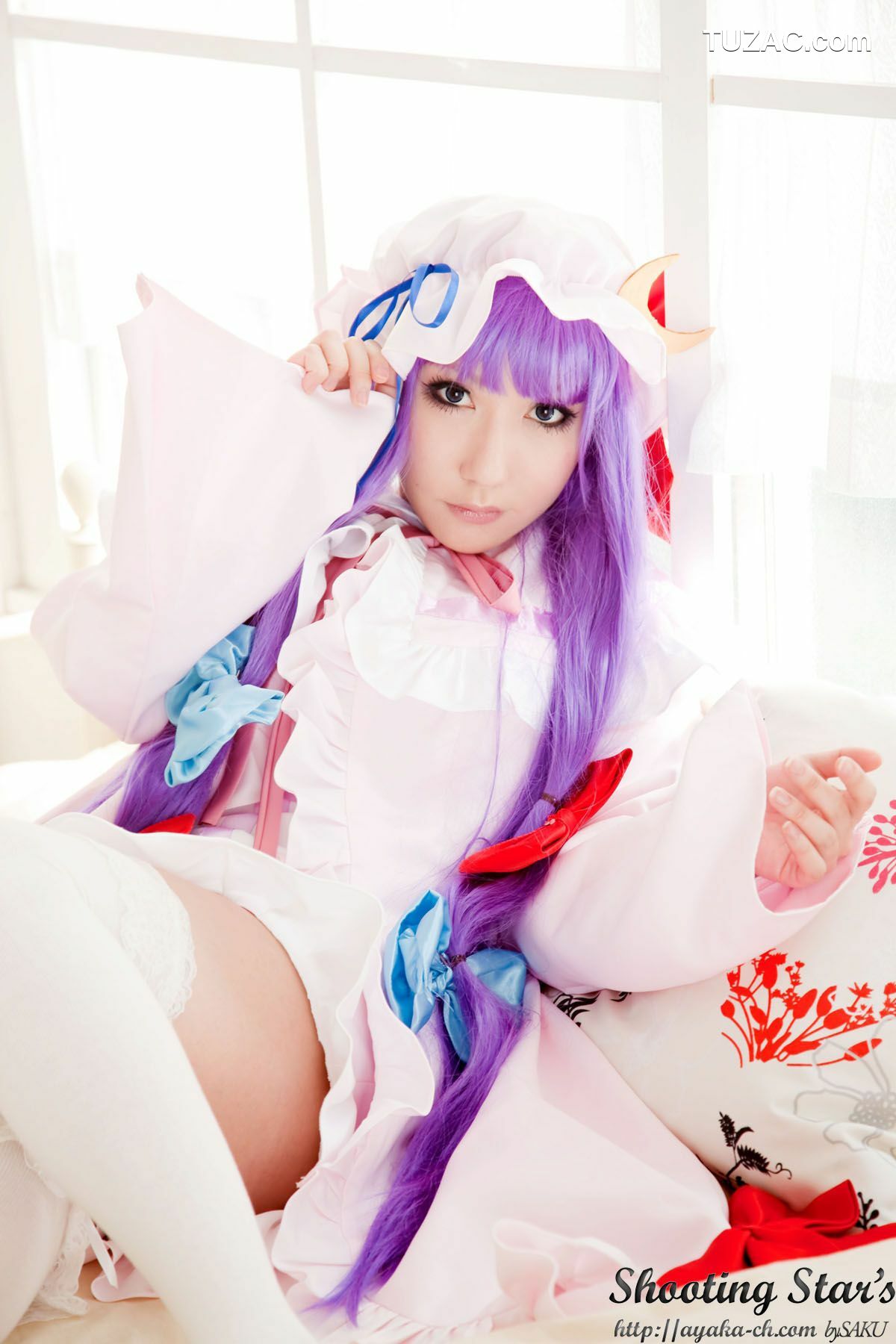 日本CosPlay_绫香サク (サク綾香 Saku Ayaka)《東方Project》Izayoi Sakuya + Patchouli Knowledge 写真集[120P]