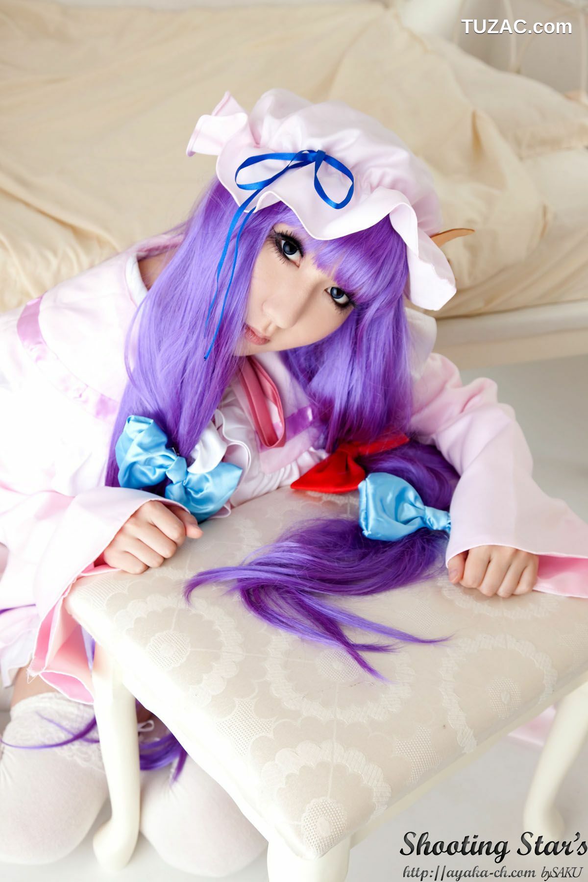 日本CosPlay_绫香サク (サク綾香 Saku Ayaka)《東方Project》Izayoi Sakuya + Patchouli Knowledge 写真集[120P]