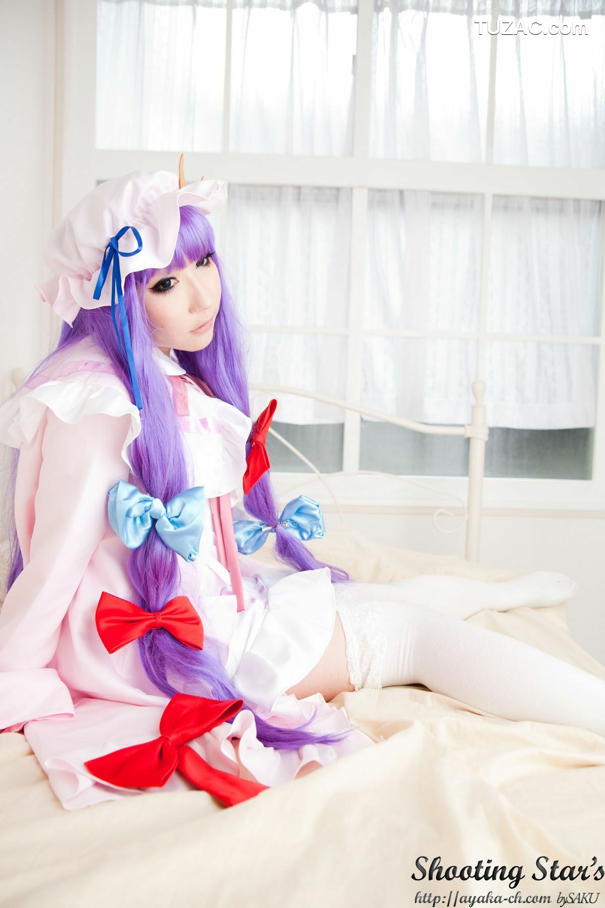 日本CosPlay_绫香サク (サク綾香 Saku Ayaka)《東方Project》Izayoi Sakuya + Patchouli Knowledge 写真集[120P]