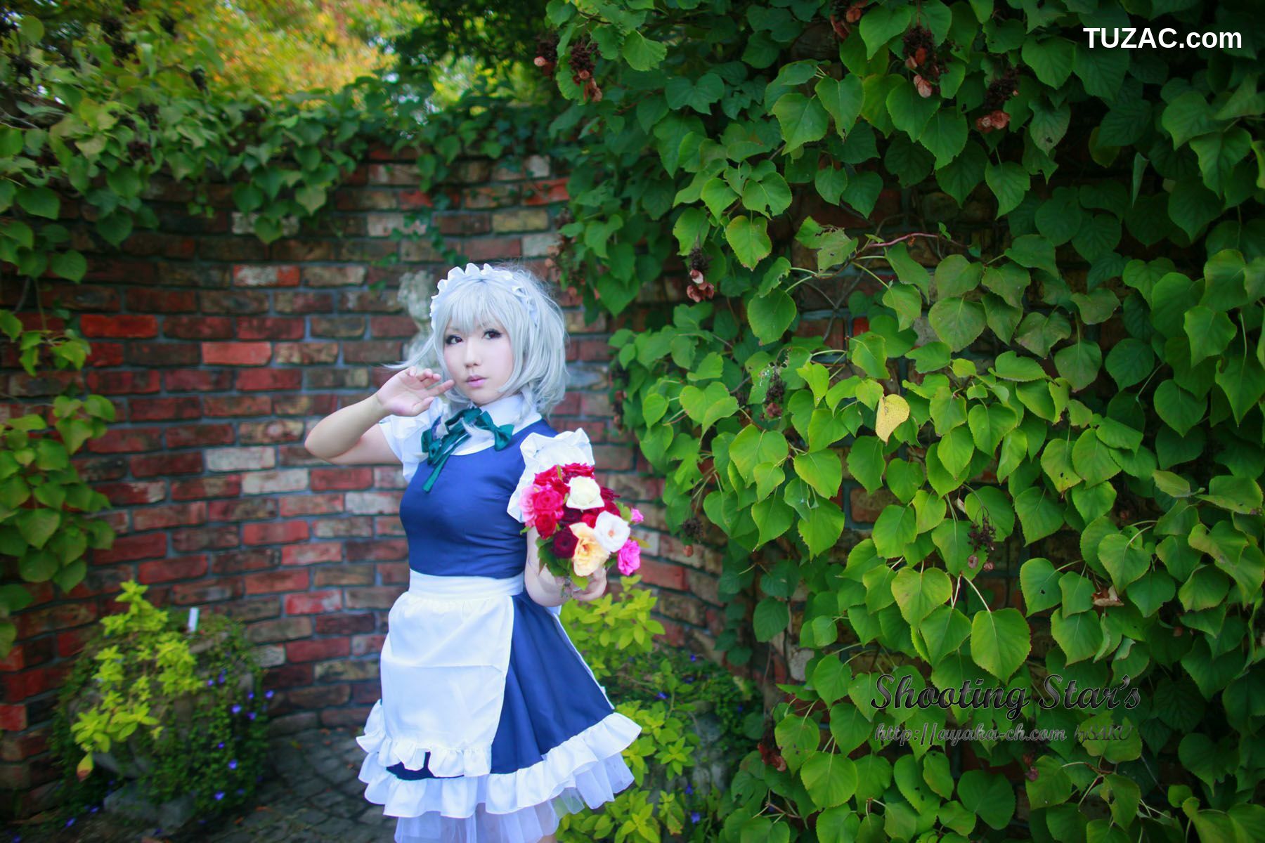 日本CosPlay_绫香サク (サク綾香 Saku Ayaka)《東方Project》Izayoi Sakuya + Patchouli Knowledge 写真集[120P]