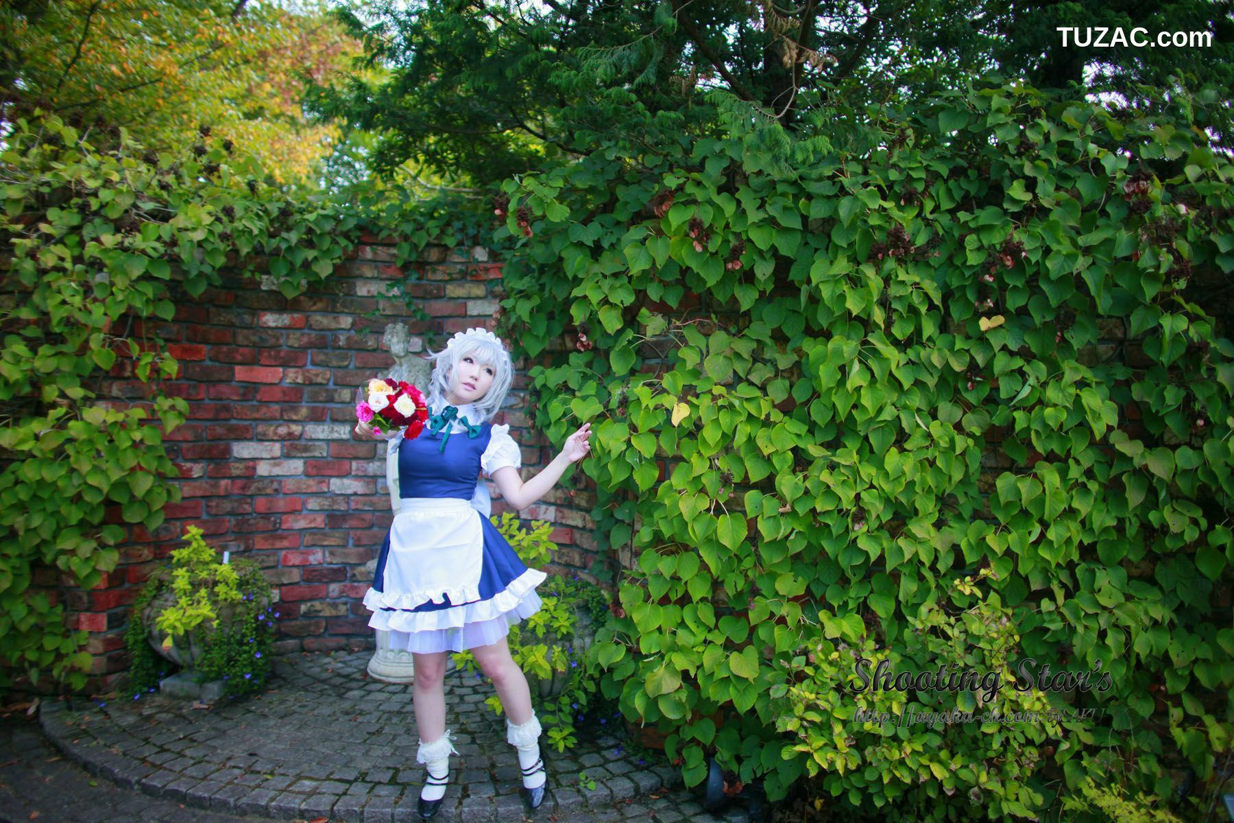日本CosPlay_绫香サク (サク綾香 Saku Ayaka)《東方Project》Izayoi Sakuya + Patchouli Knowledge 写真集[120P]