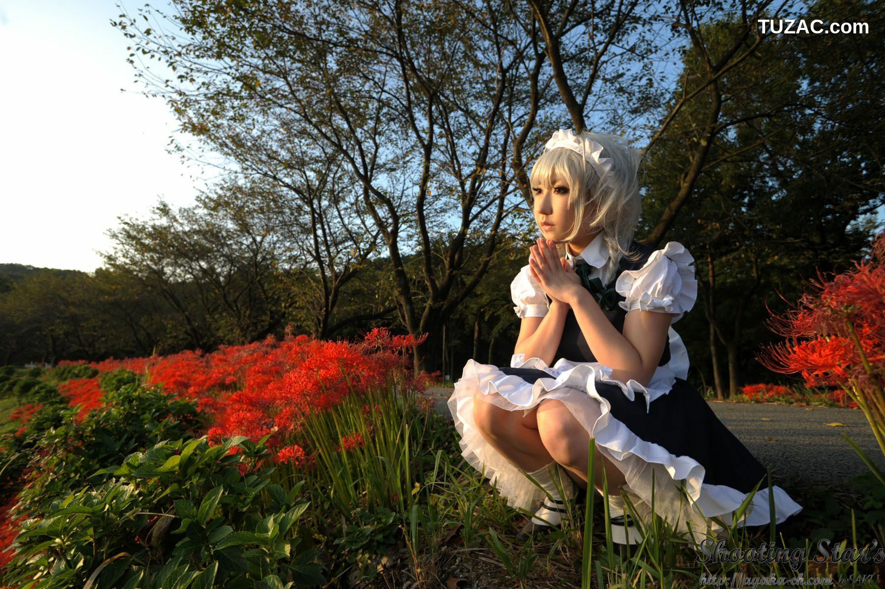 日本CosPlay_绫香サク (サク綾香 Saku Ayaka)《東方Project》Izayoi Sakuya + Patchouli Knowledge 写真集[120P]