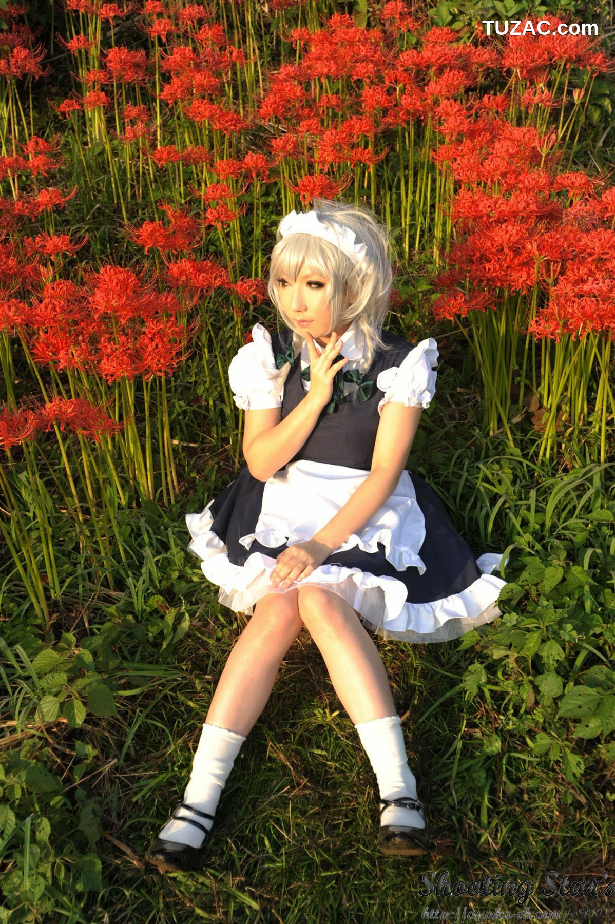 日本CosPlay_绫香サク (サク綾香 Saku Ayaka)《東方Project》Izayoi Sakuya + Patchouli Knowledge 写真集[120P]