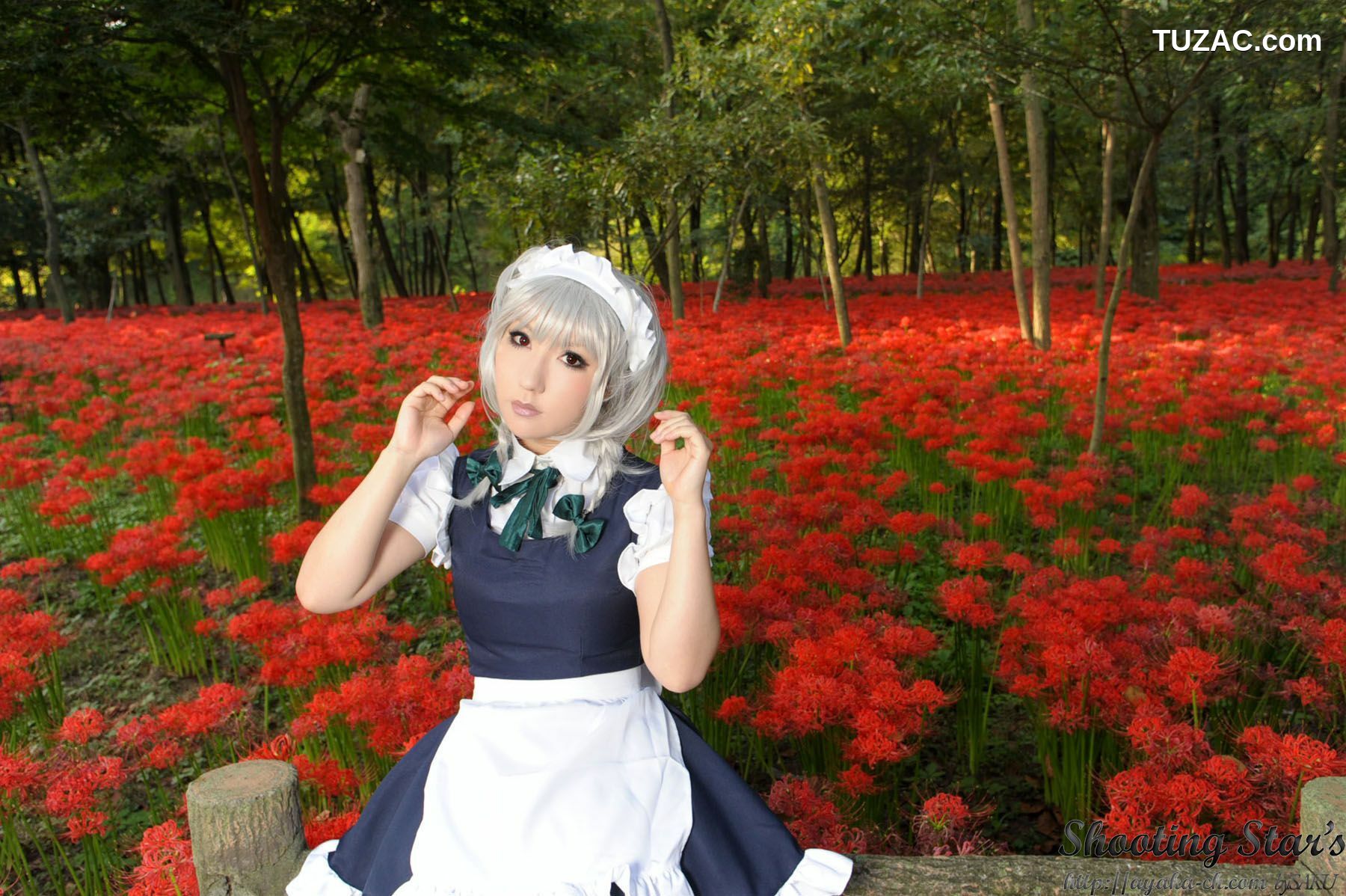 日本CosPlay_绫香サク (サク綾香 Saku Ayaka)《東方Project》Izayoi Sakuya + Patchouli Knowledge 写真集[120P]