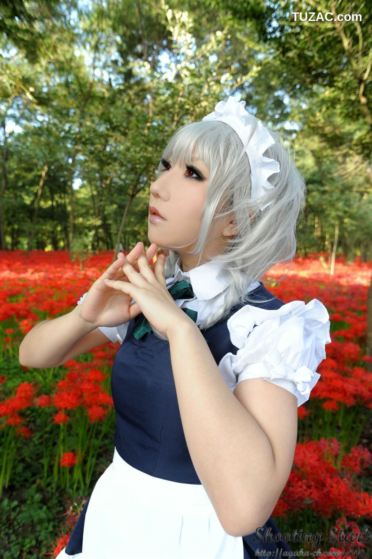 日本CosPlay_绫香サク (サク綾香 Saku Ayaka)《東方Project》Izayoi Sakuya + Patchouli Knowledge 写真集[120P]