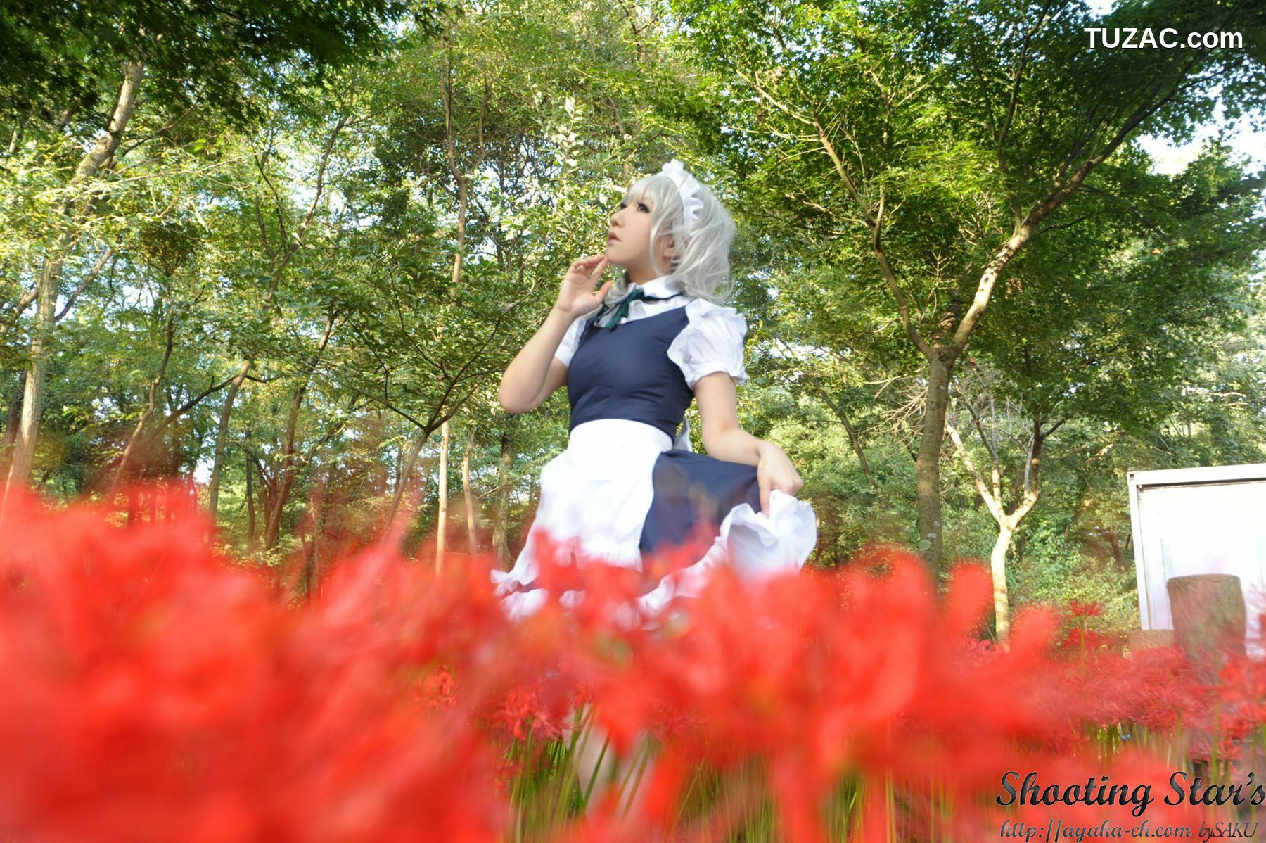 日本CosPlay_绫香サク (サク綾香 Saku Ayaka)《東方Project》Izayoi Sakuya + Patchouli Knowledge 写真集[120P]