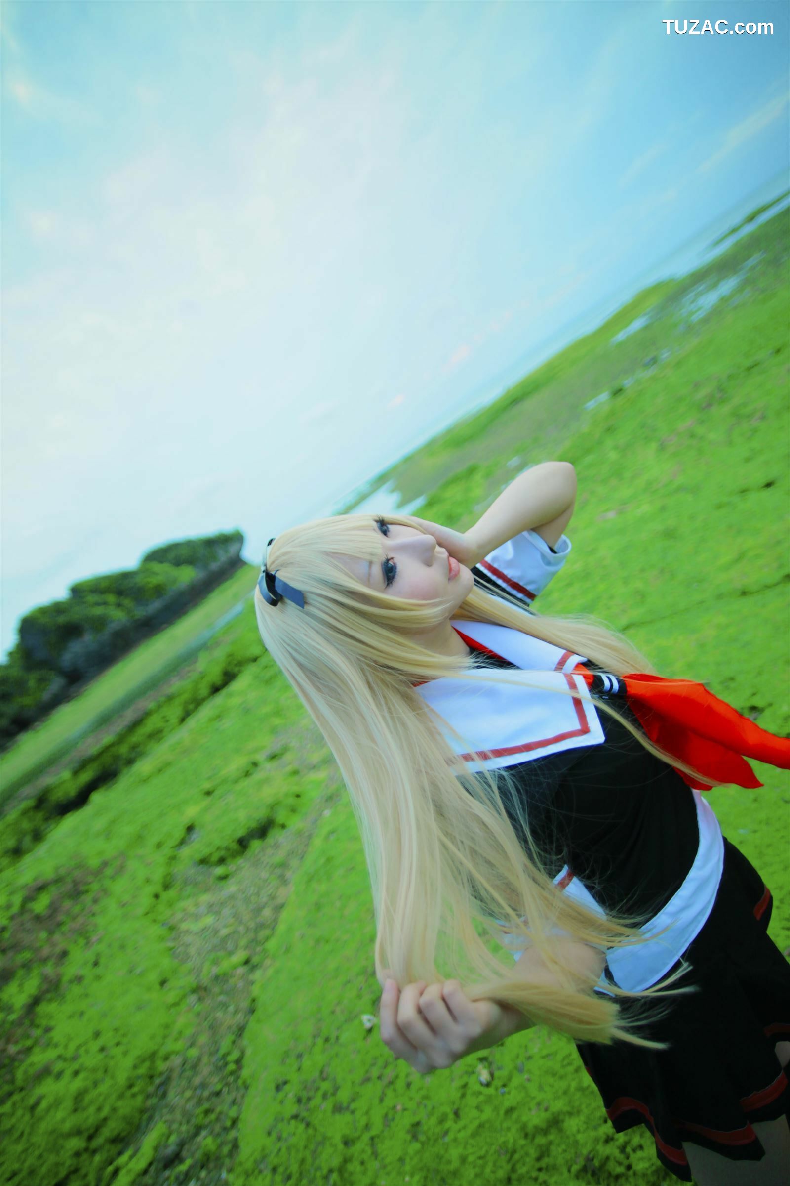 日本CosPlay_绫香サク (サク綾香 Saku Ayaka)《艦隊これくしょん》島風+天津風+伊19 写真集[106P]