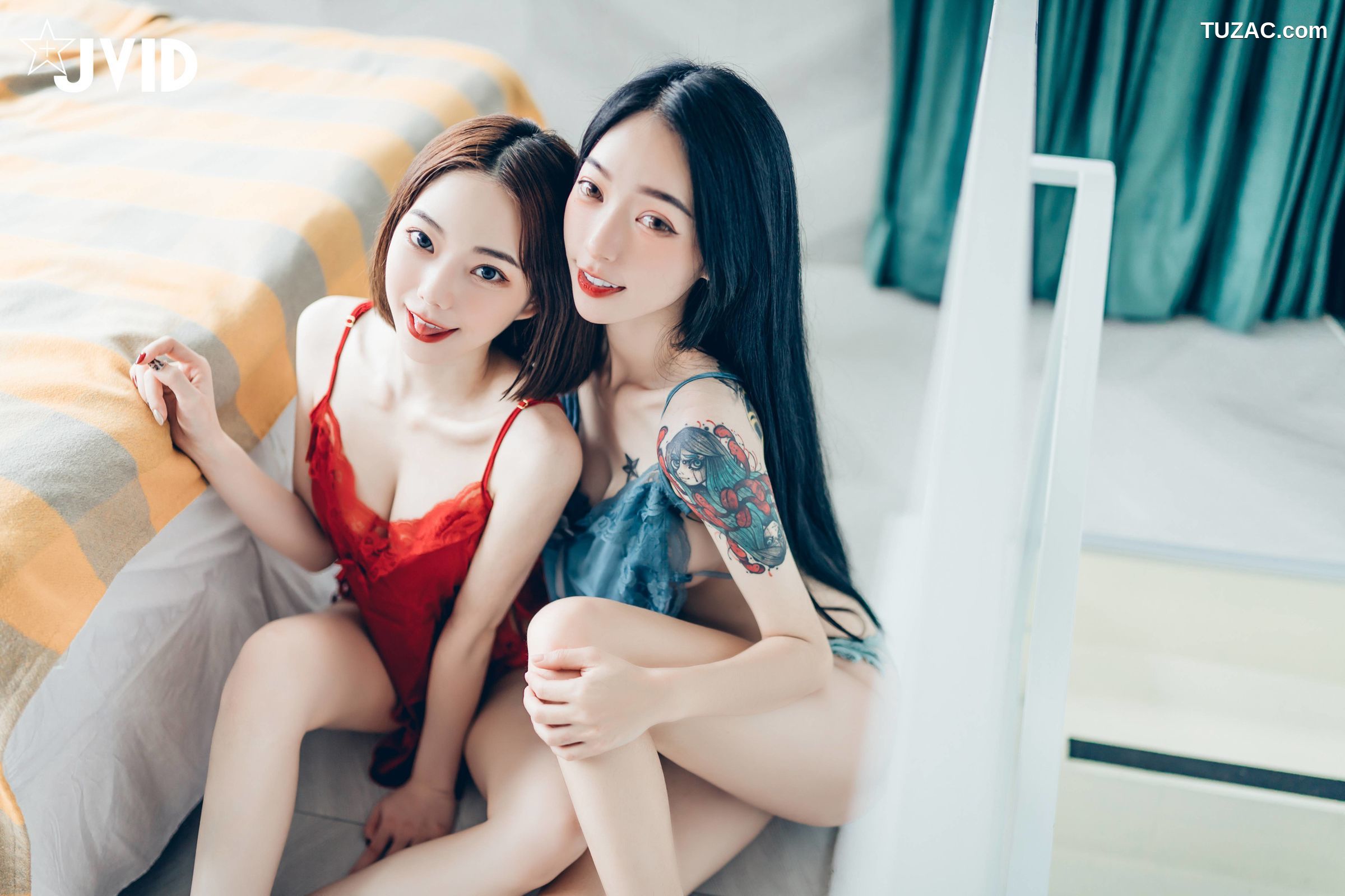 JVID-飄飄-啾啾-女神姐妹情人节-Celebrate-Valentines-Day-With-Goddess-Sisters-2022.02.14