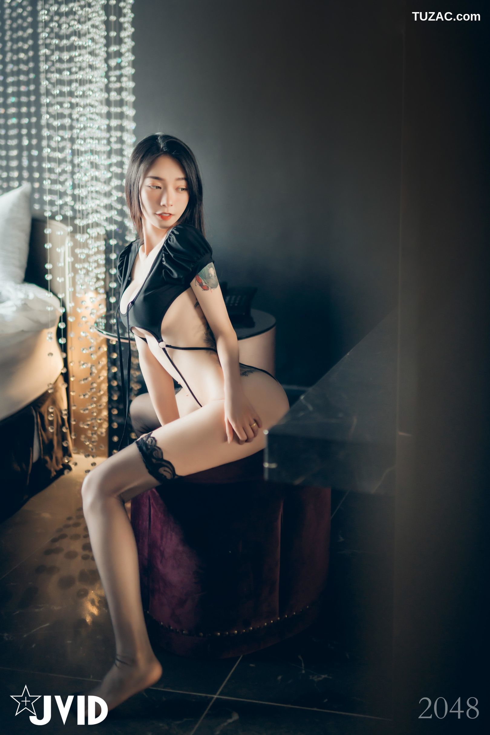 JVID-飄飄-最高の女神-黑超猛激白透睡衣-No.542