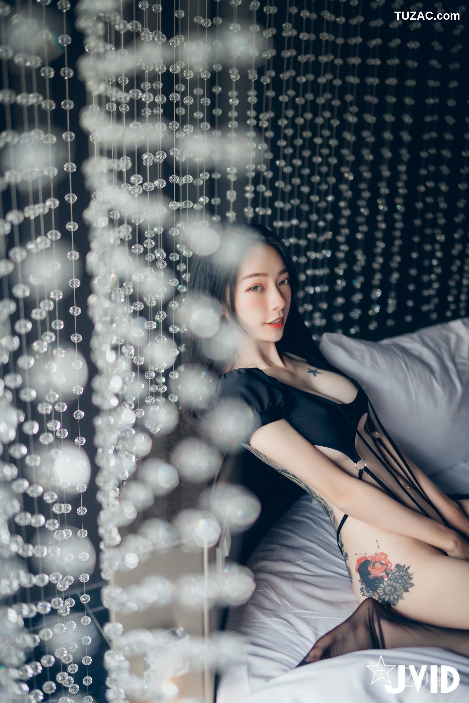 JVID-飄飄-最高の女神-黑超猛激白透睡衣-No.542