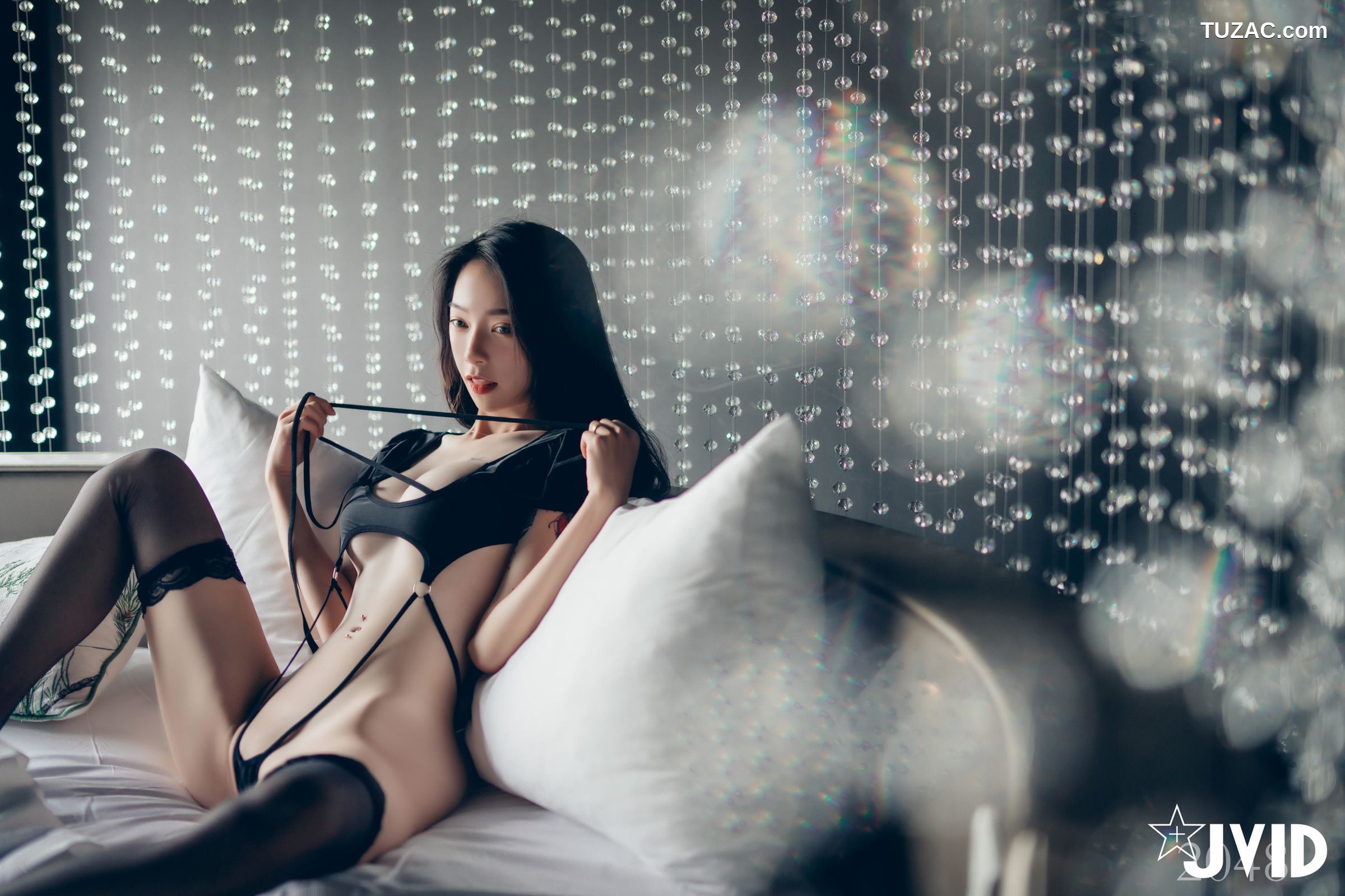 JVID-飄飄-最高の女神-黑超猛激白透睡衣-No.542