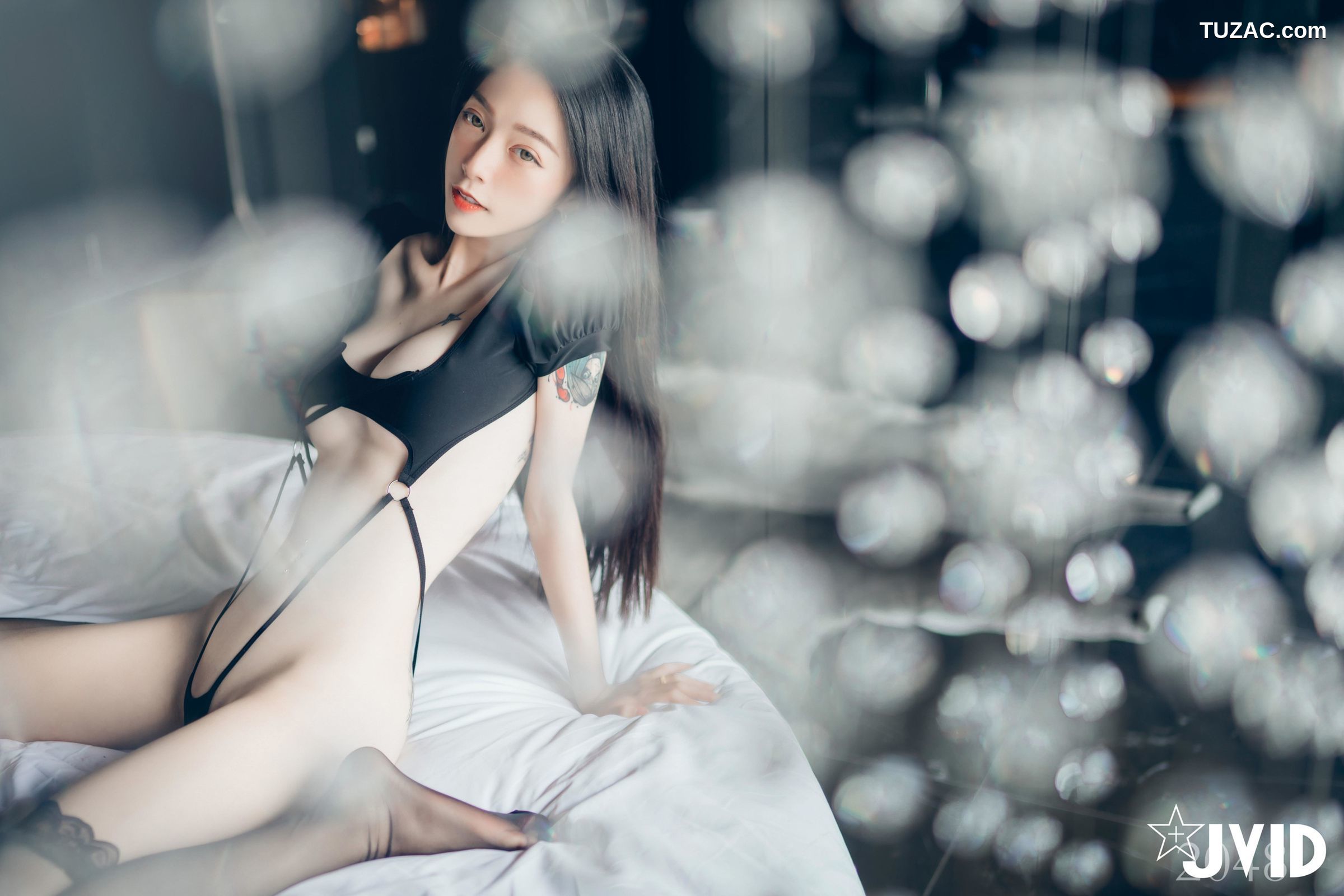 JVID-飄飄-最高の女神-黑超猛激白透睡衣-No.542