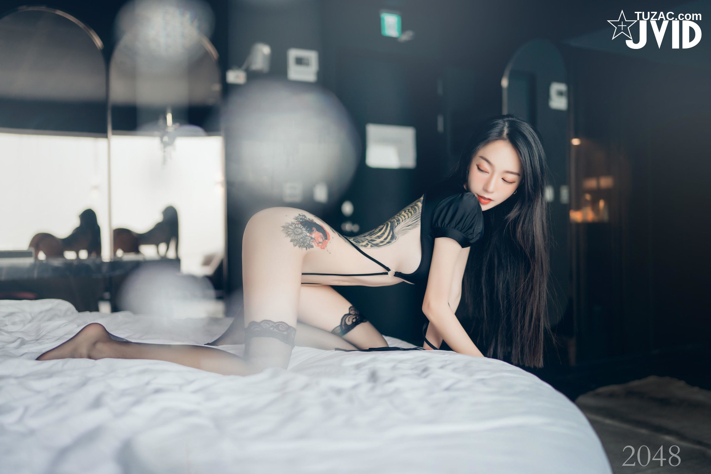 JVID-飄飄-最高の女神-黑超猛激白透睡衣-No.542