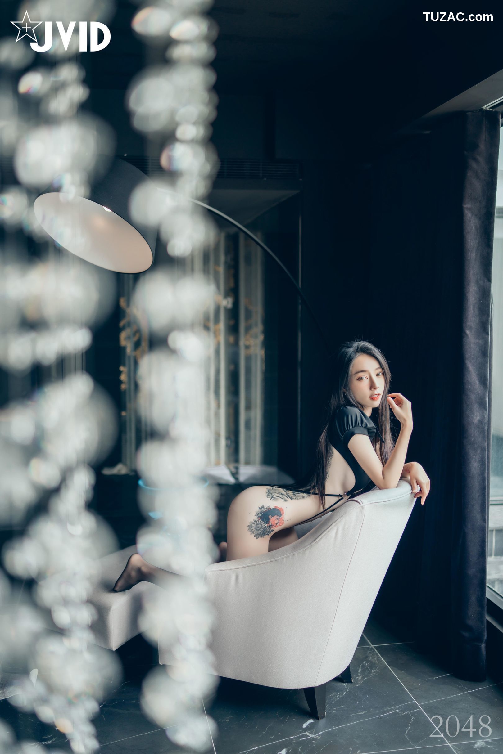 JVID-飄飄-最高の女神-黑超猛激白透睡衣-No.542