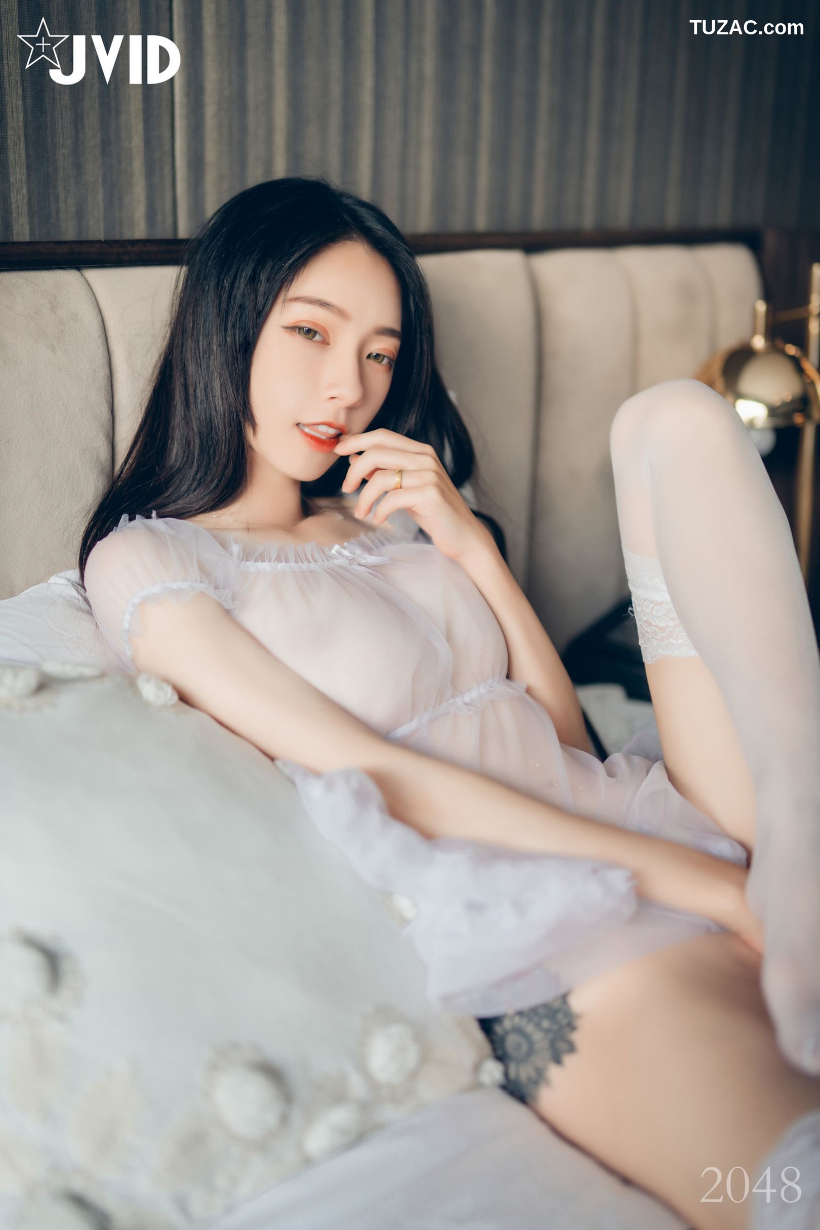 JVID-飄飄-最高の女神-黑超猛激白透睡衣-No.542