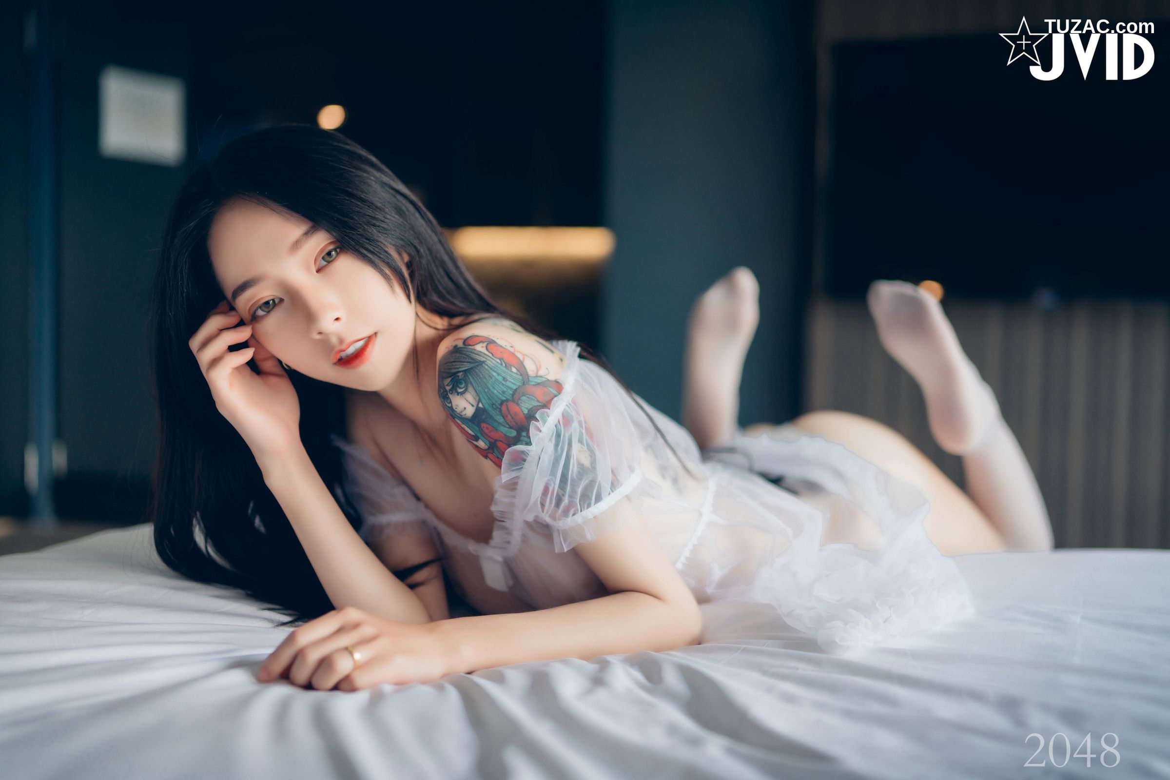 JVID-飄飄-最高の女神-黑超猛激白透睡衣-No.542