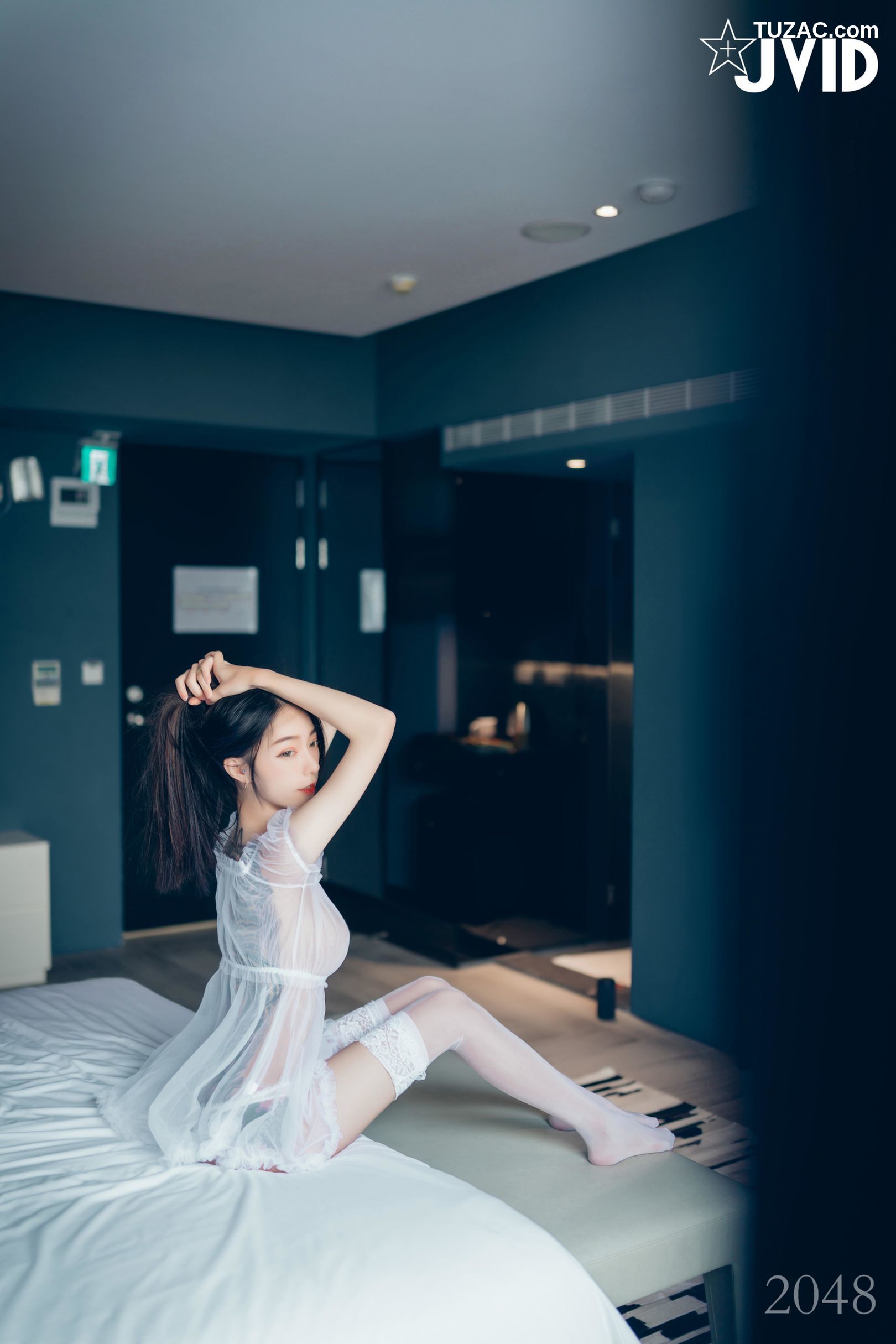 JVID-飄飄-最高の女神-黑超猛激白透睡衣-No.542