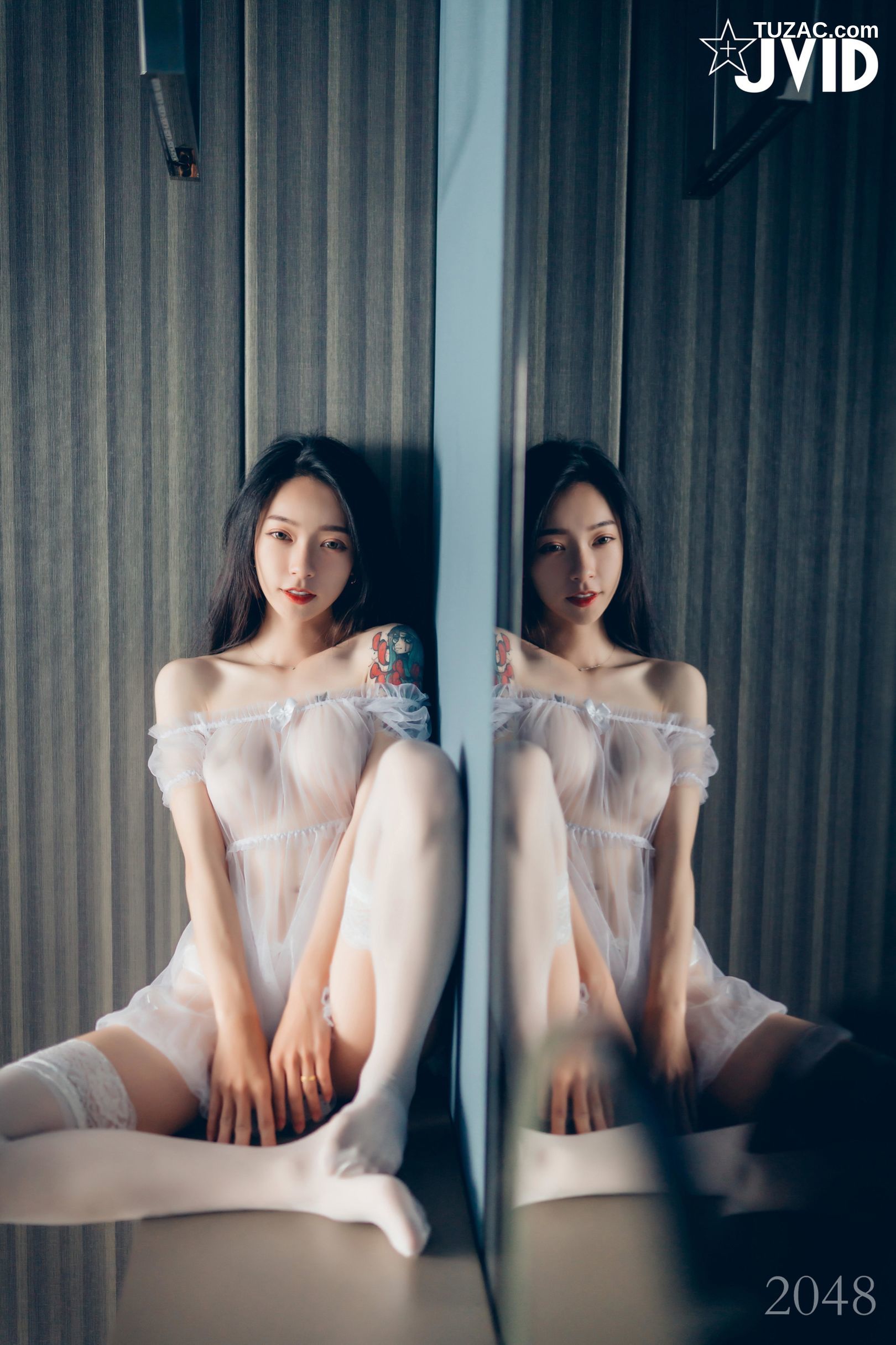 JVID-飄飄-最高の女神-黑超猛激白透睡衣-No.542