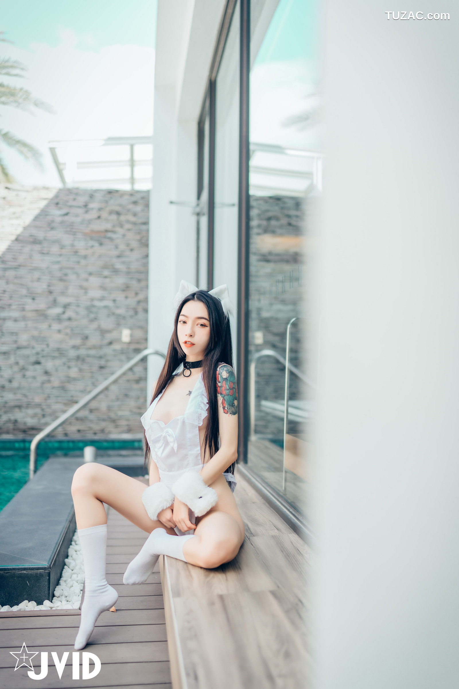 JVID-飘飘-猫娘女友-全真空死库水女仆-足控-激凸透点-2021.02.22