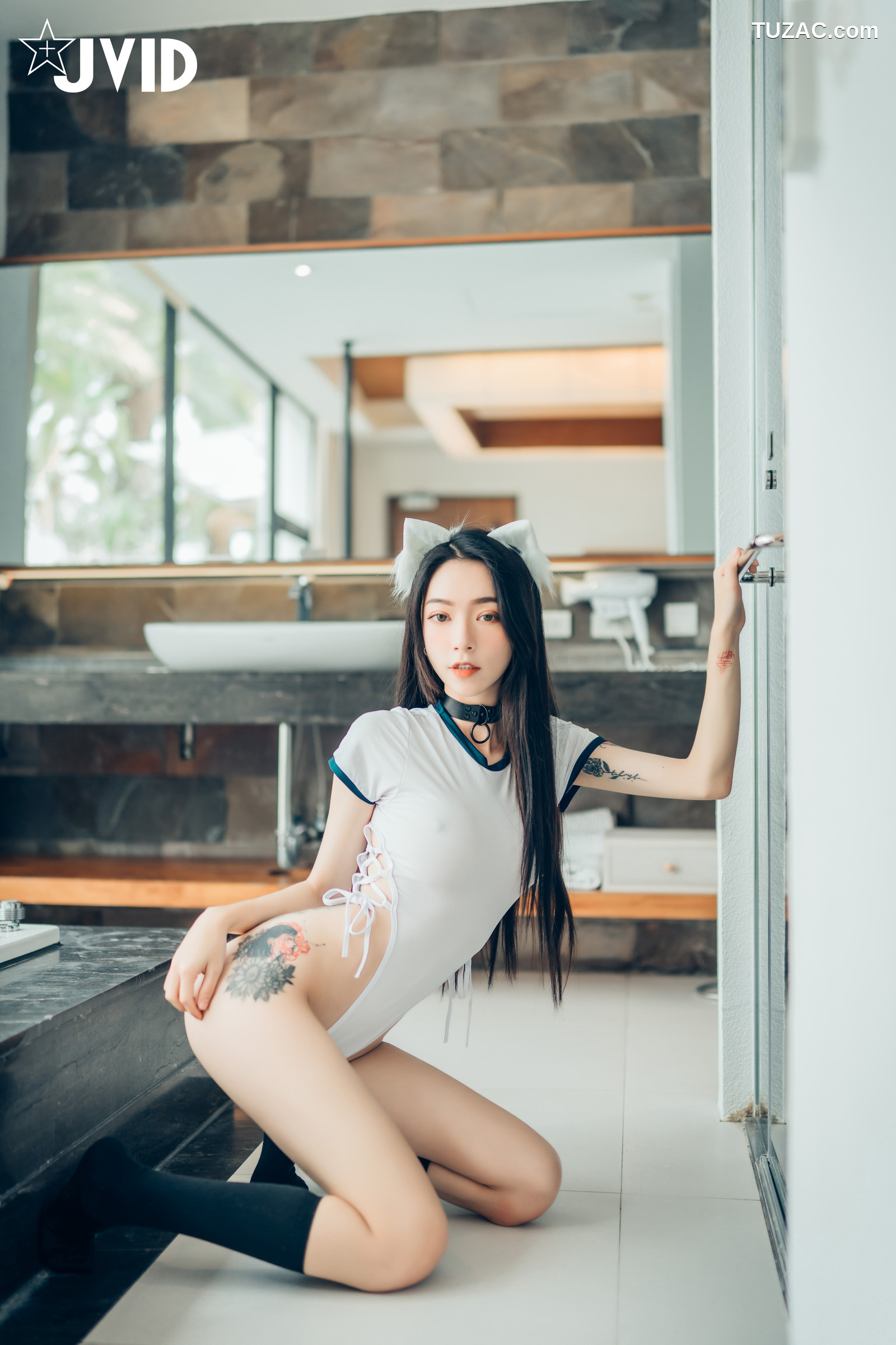 JVID-飘飘-猫娘女友-全真空死库水女仆-足控-激凸透点-2021.02.22