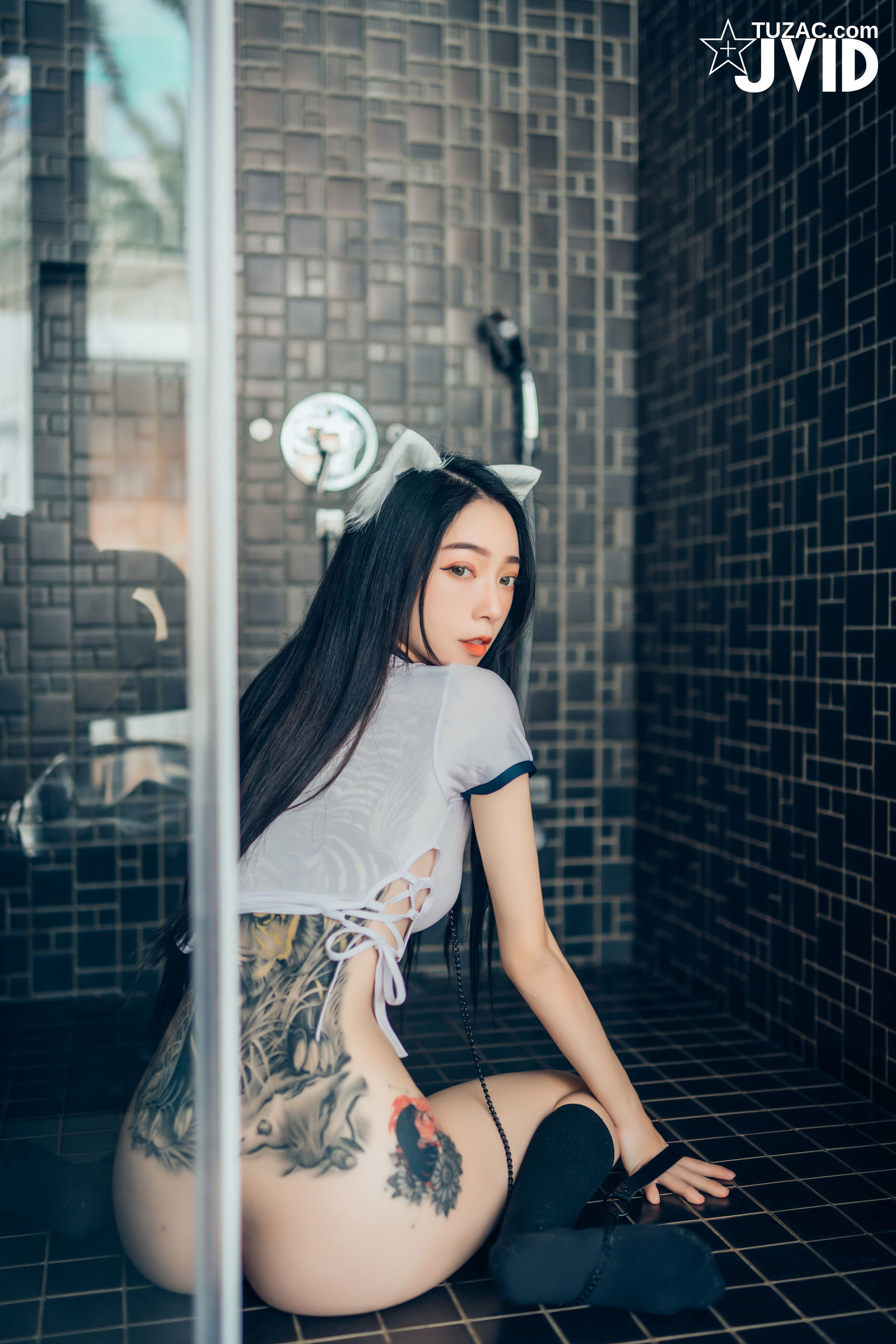 JVID-飘飘-猫娘女友-全真空死库水女仆-足控-激凸透点-2021.02.22